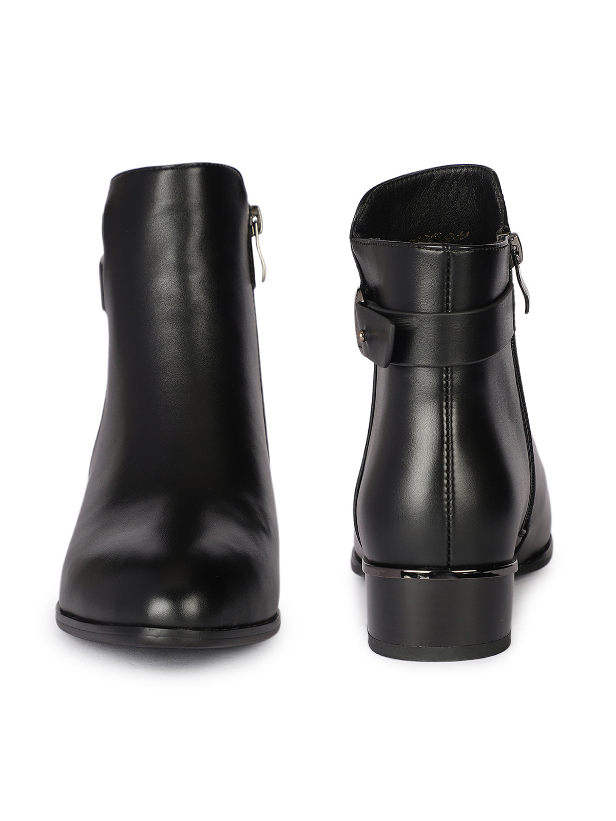 La Divina Premium Winter Ankle Low Heel Boots