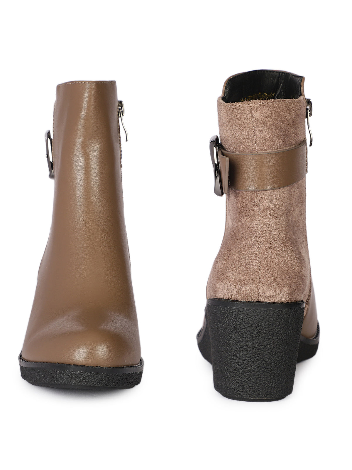 Gianna Couture Premium Winter Ankle Wedge Heel Boots