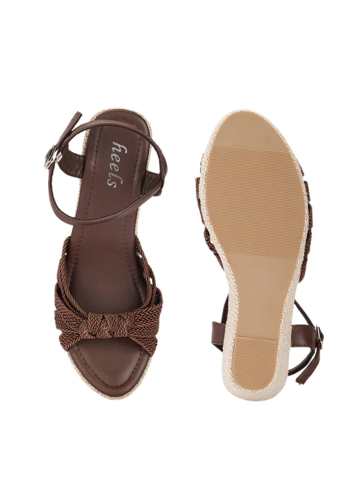 Delia Crochet Jute Wedge Sandals