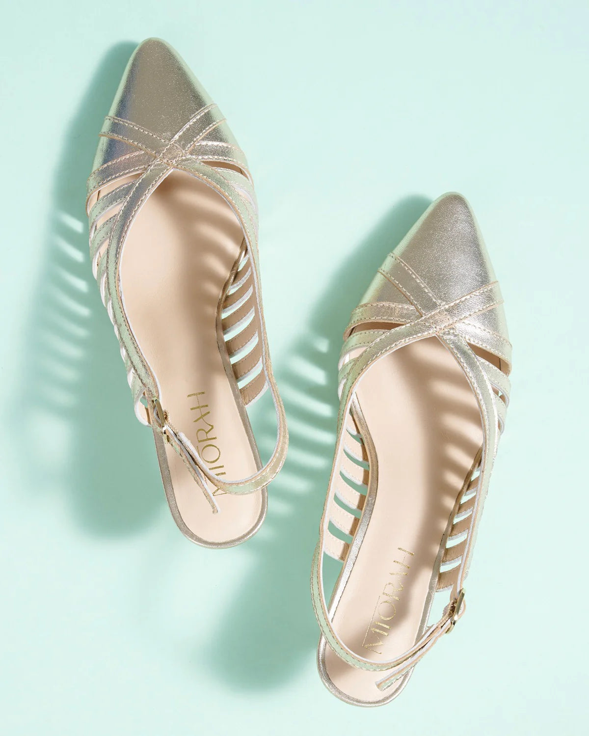 AVIVA Premium Leather Slingback Kitten Heels - The Heels India