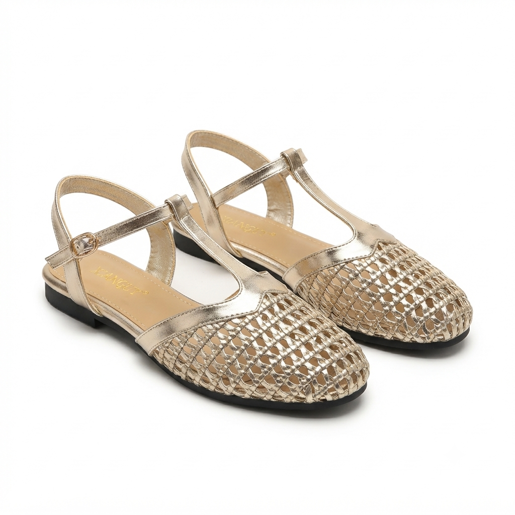Nysa T Strap Premium Mesh Mary Janes