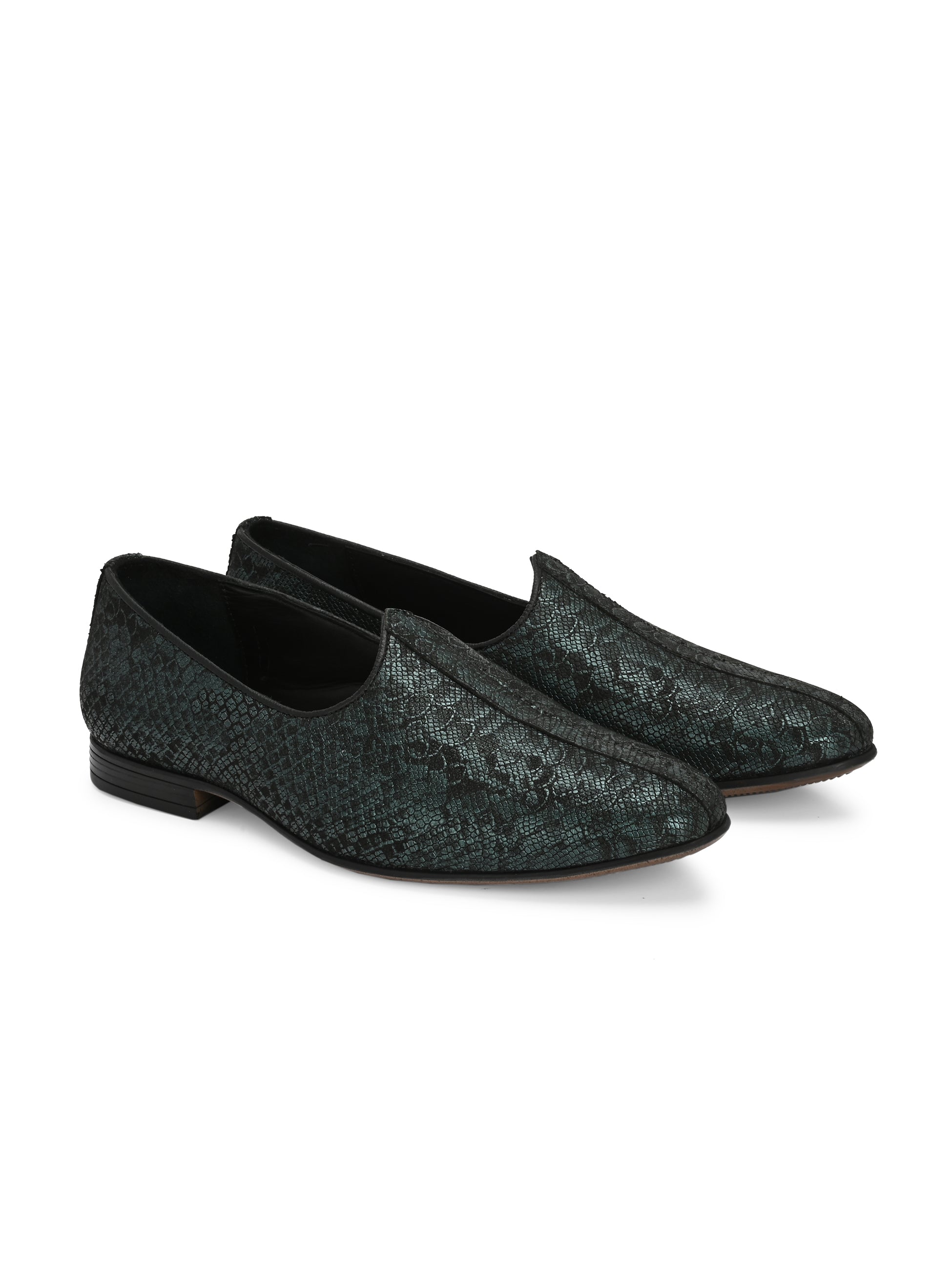 Nawab Printed Leather Juttis