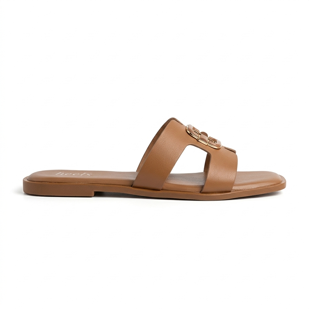 Sasha Buckled Flat Summer Sliders