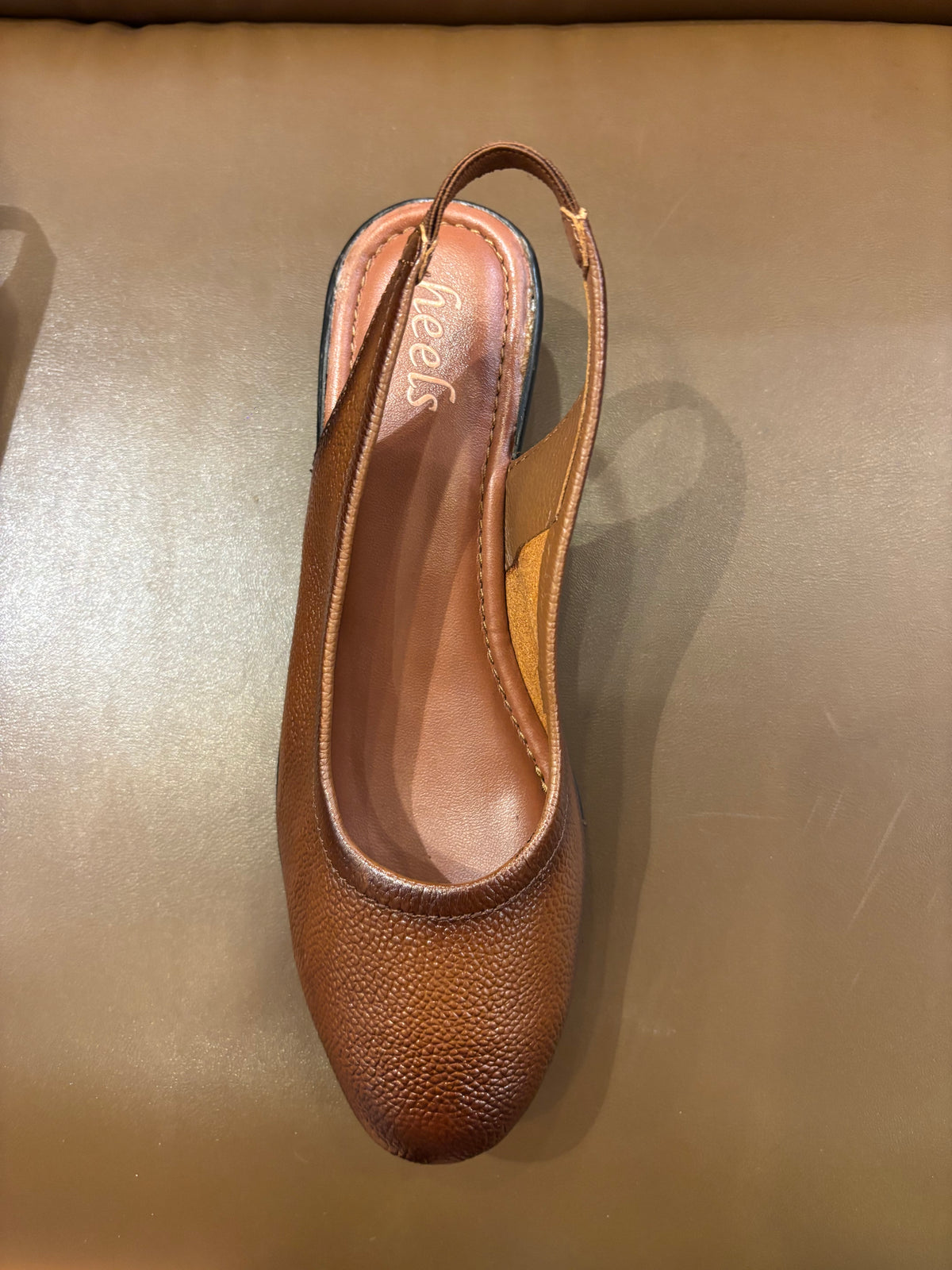 Marcia Leather Slingback Wedge Ballerinas