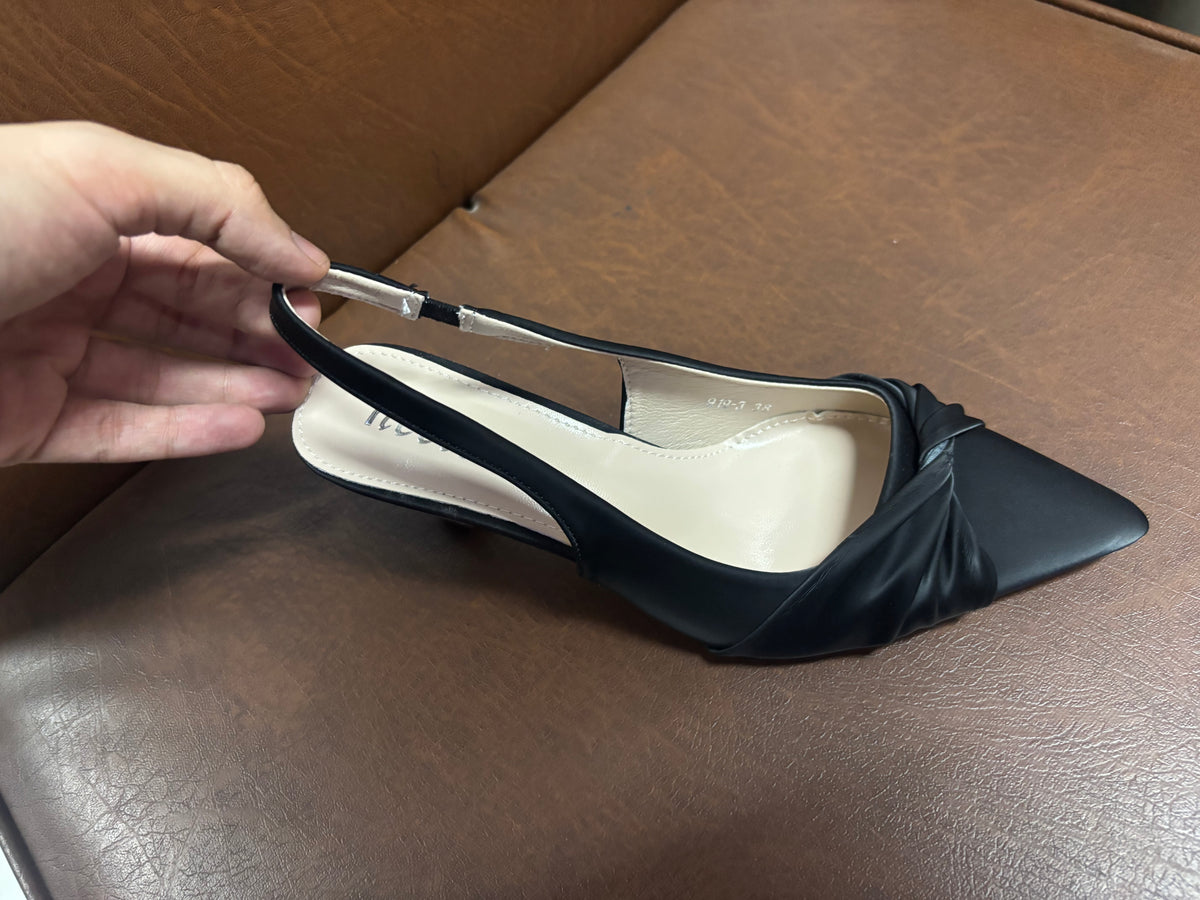 Raya Swirl Sling Back Kitten Heels