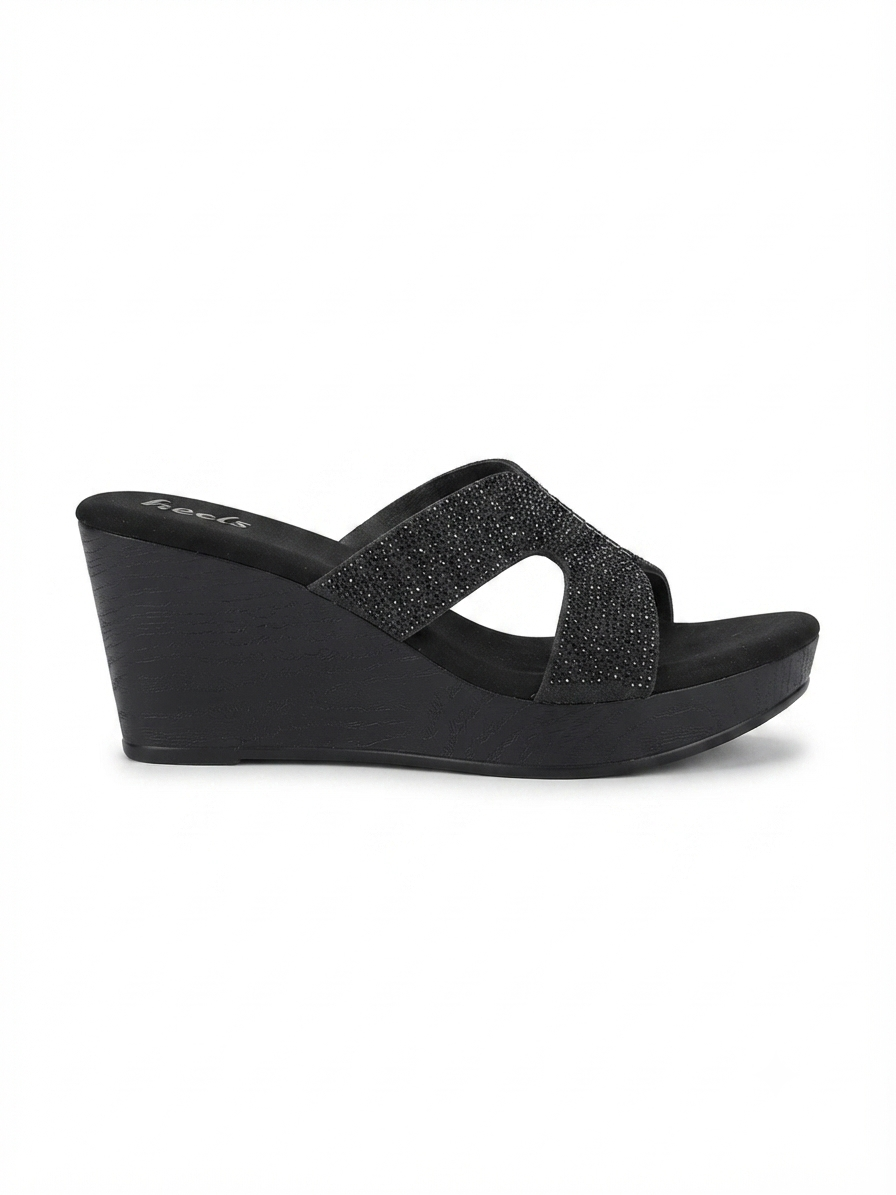Shelza Bling Wedge Platform Heels