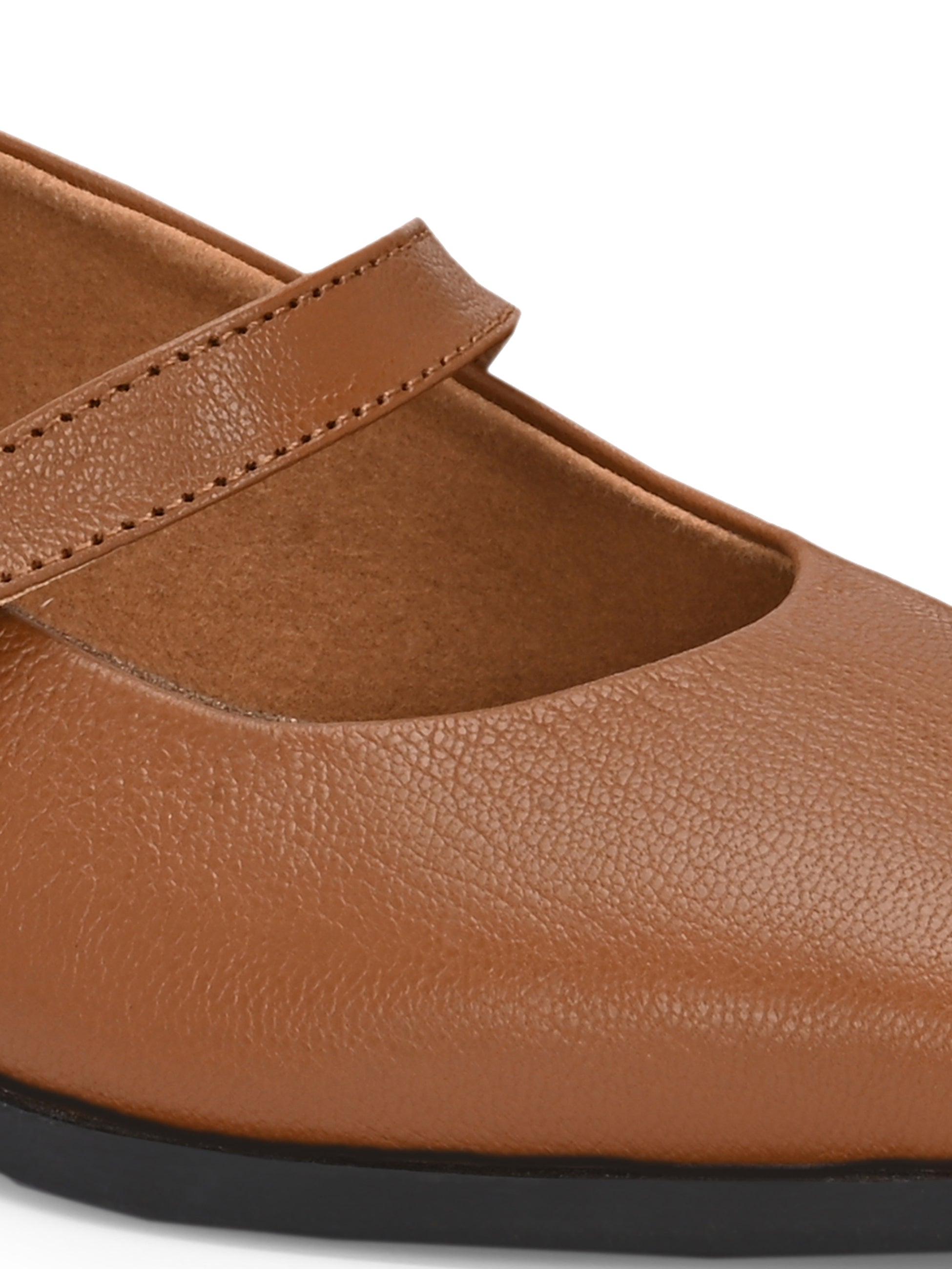 Vestoné Leather Formal Strap Ballerinas