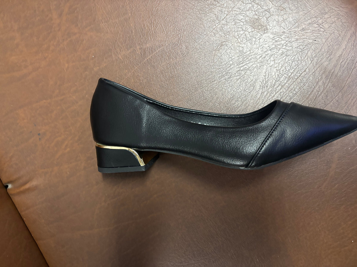 Hailey Swirl Pointed Mid Heel Ballerinas