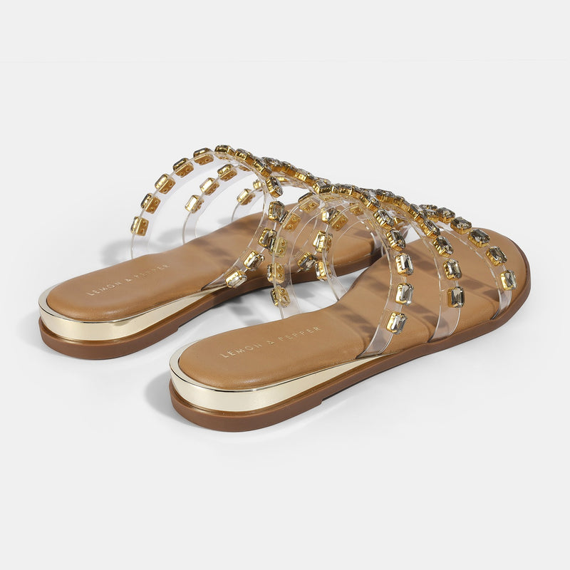 Stella Flat Embellished Sliders