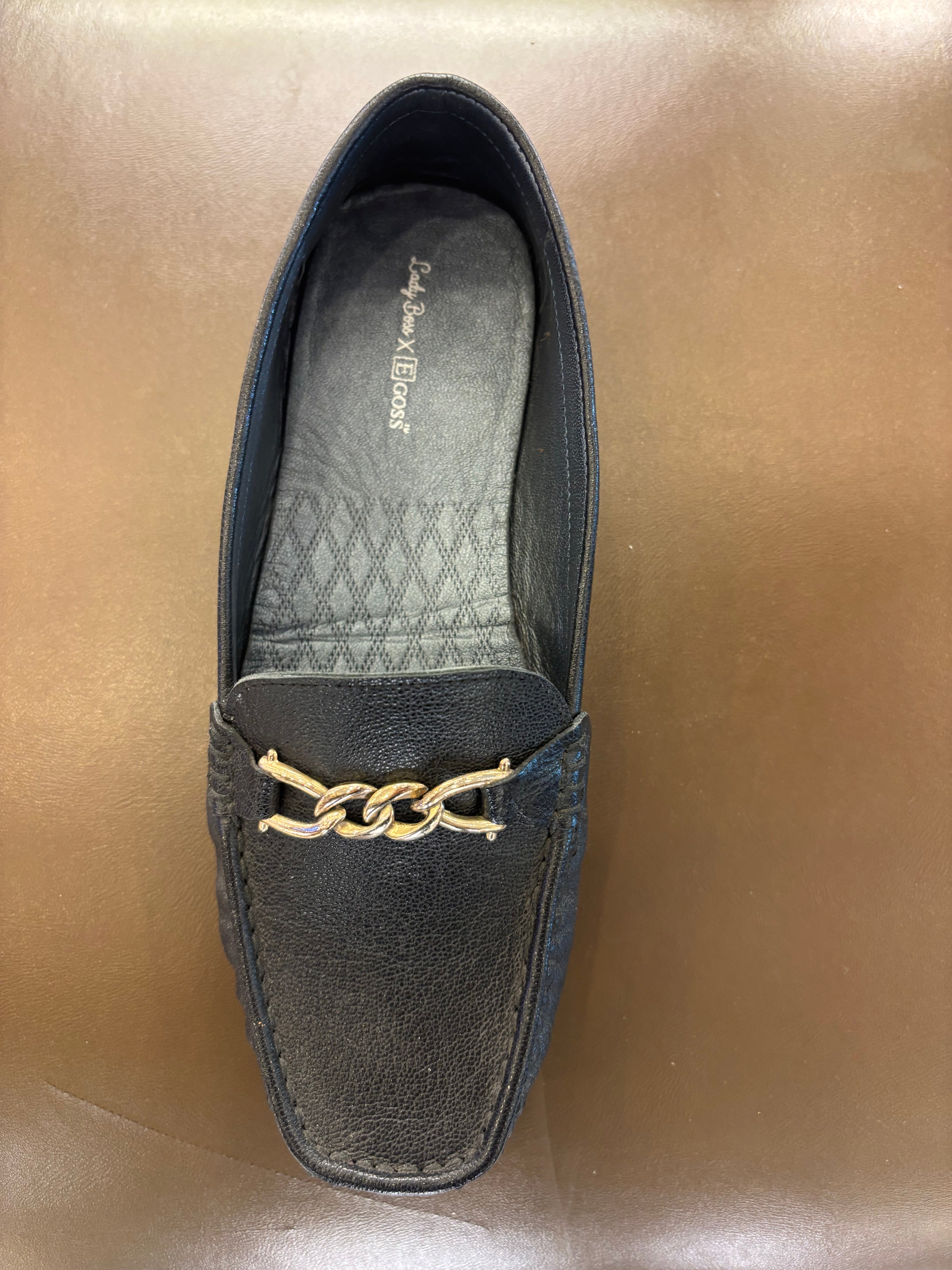 Kia Buckled Leather Memory Cushion Loafers