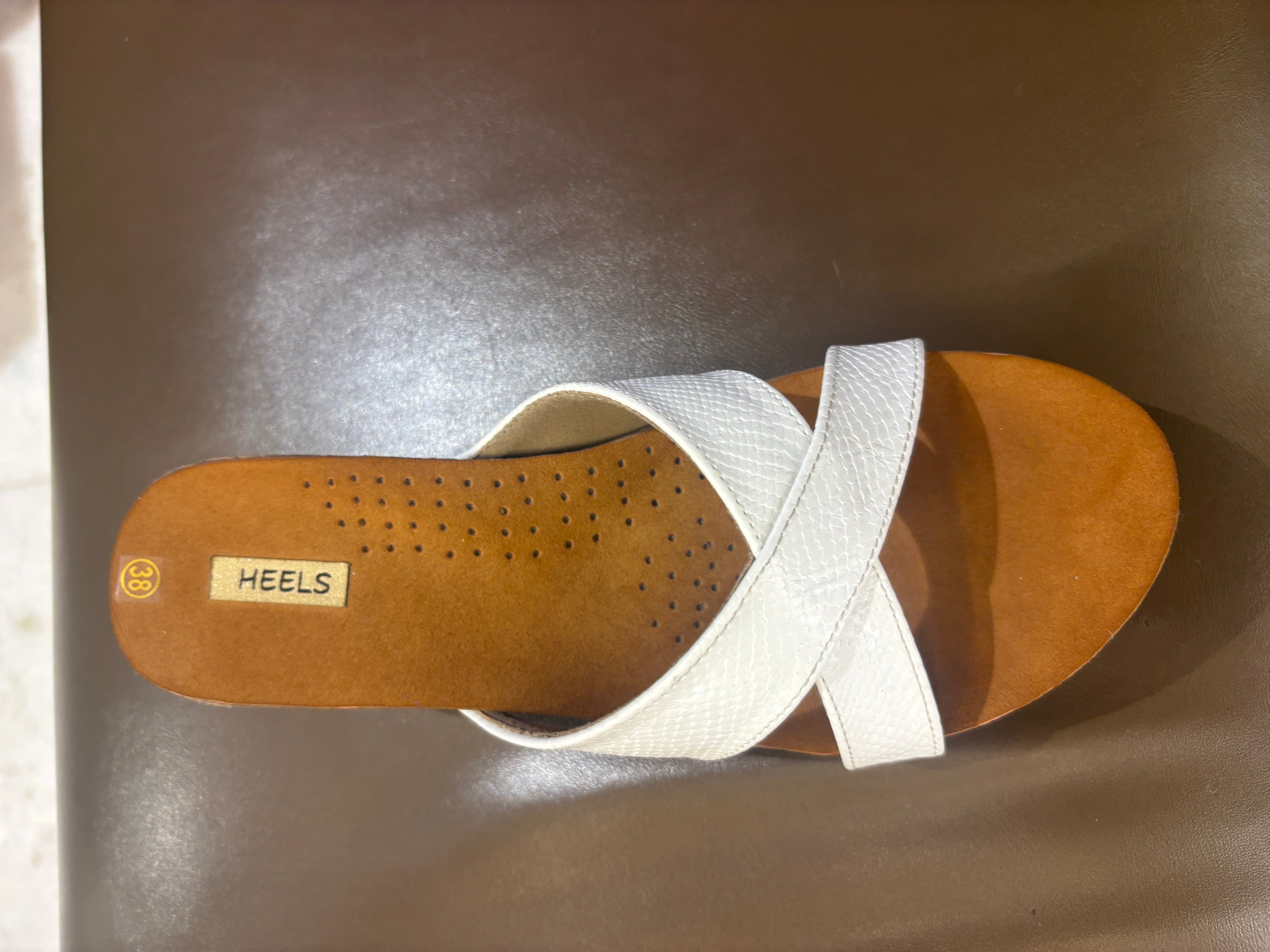 Divera Cross Cushioned Wedge Slippers
