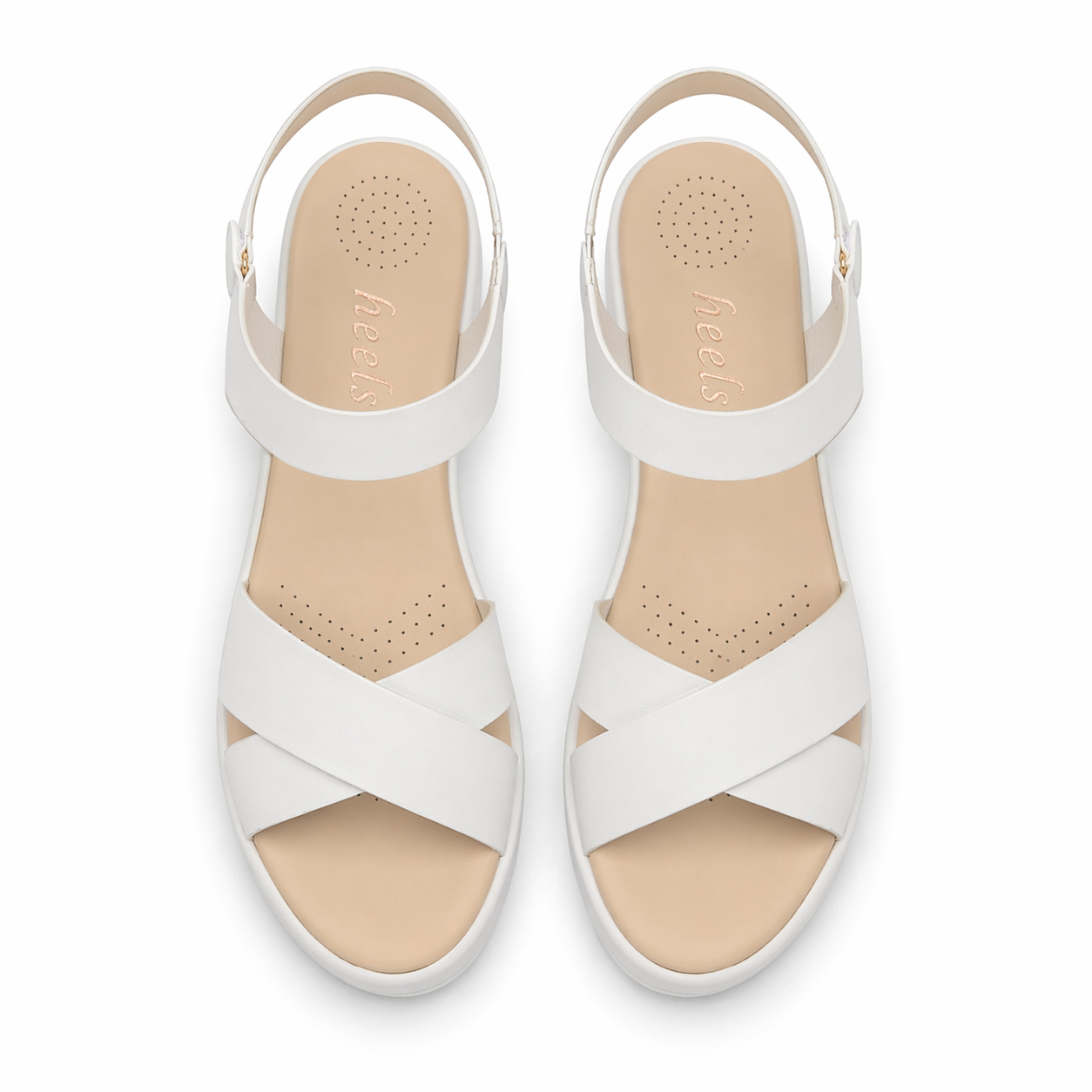 Ferina Cushioned Wedge Cross Sandals - The Heels India