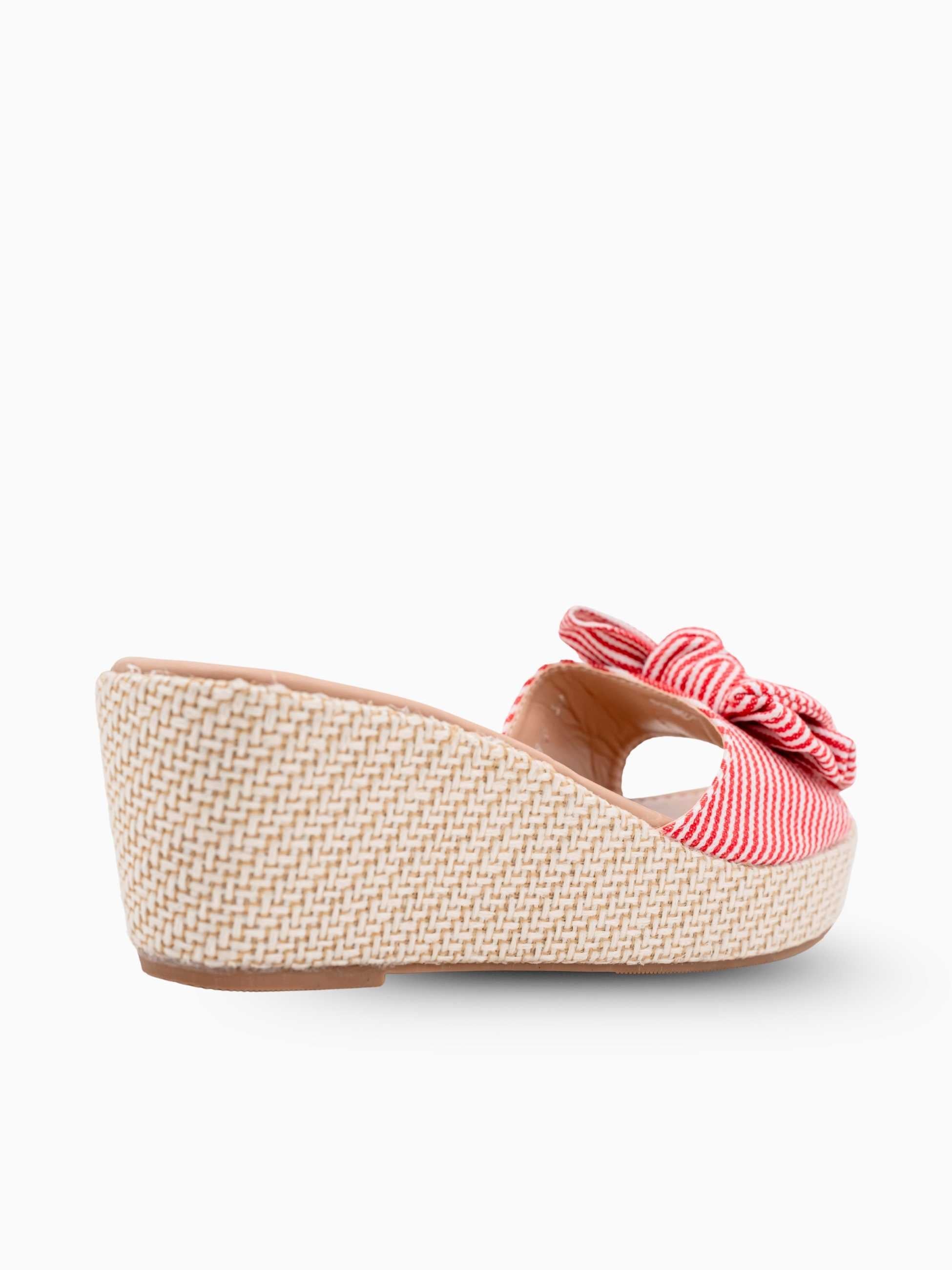 Emma Knot Bow Wedge Heels