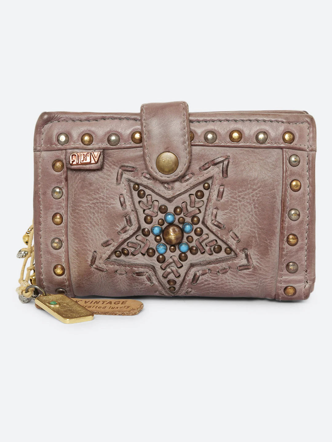 Lucida : Leather Star Studded Small Wallet