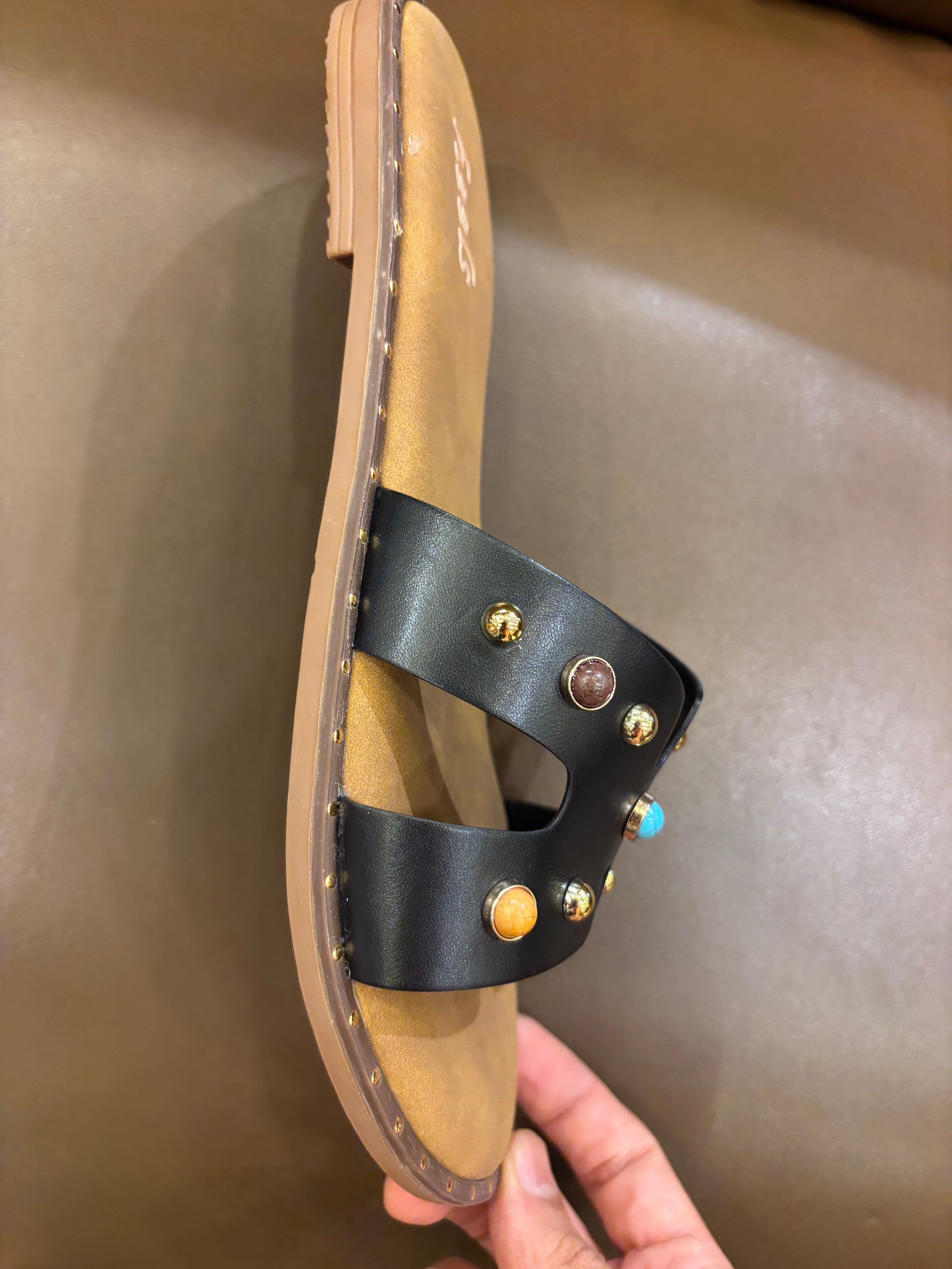 Alor Studded Embellished Summer Sliders