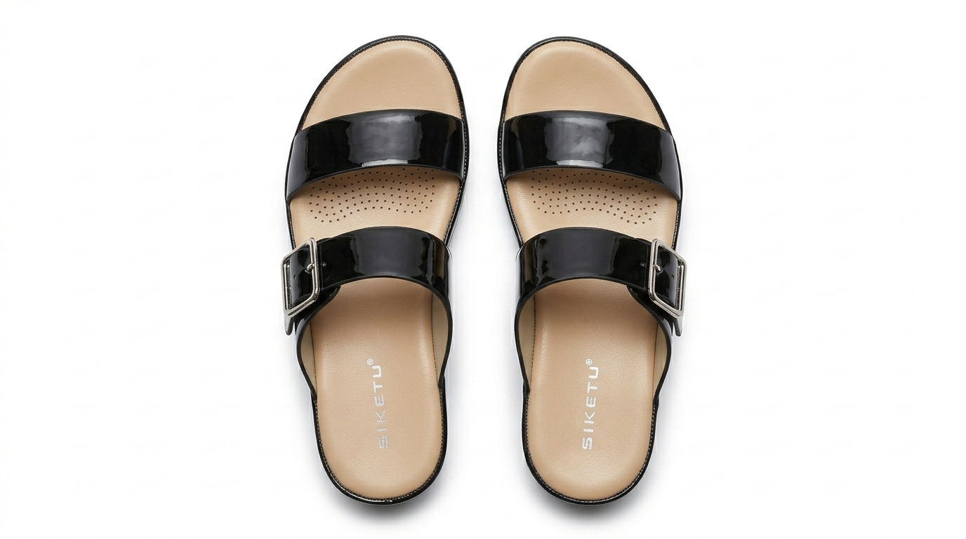 Brie Comfort Buckled Summer Sliders