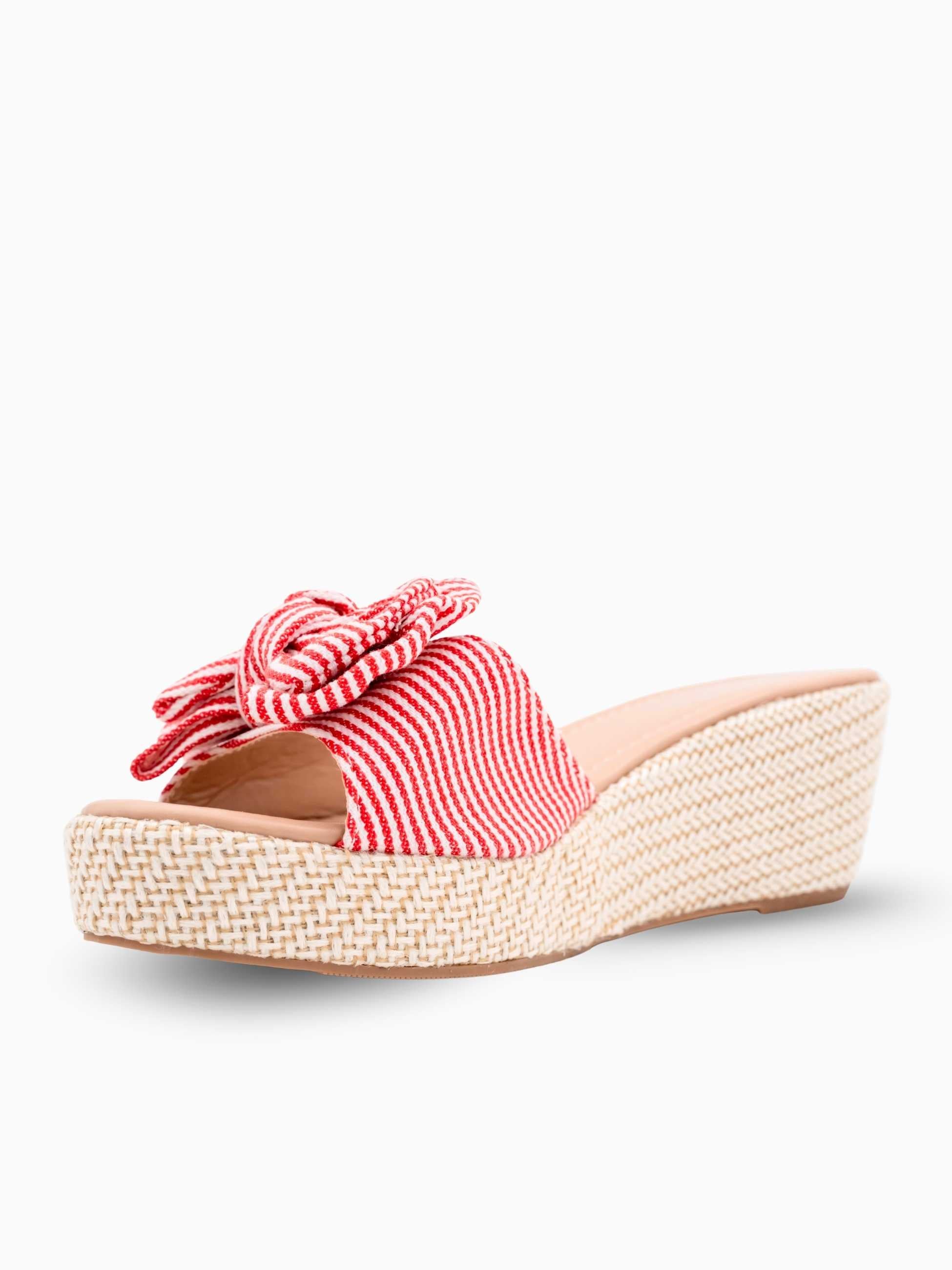 Emma Knot Bow Wedge Heels