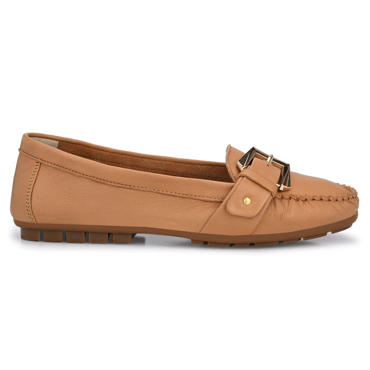Kiya Buckled Leather Loafers