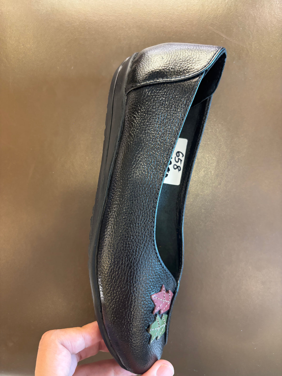 Maple Flora Leather Ballerinas