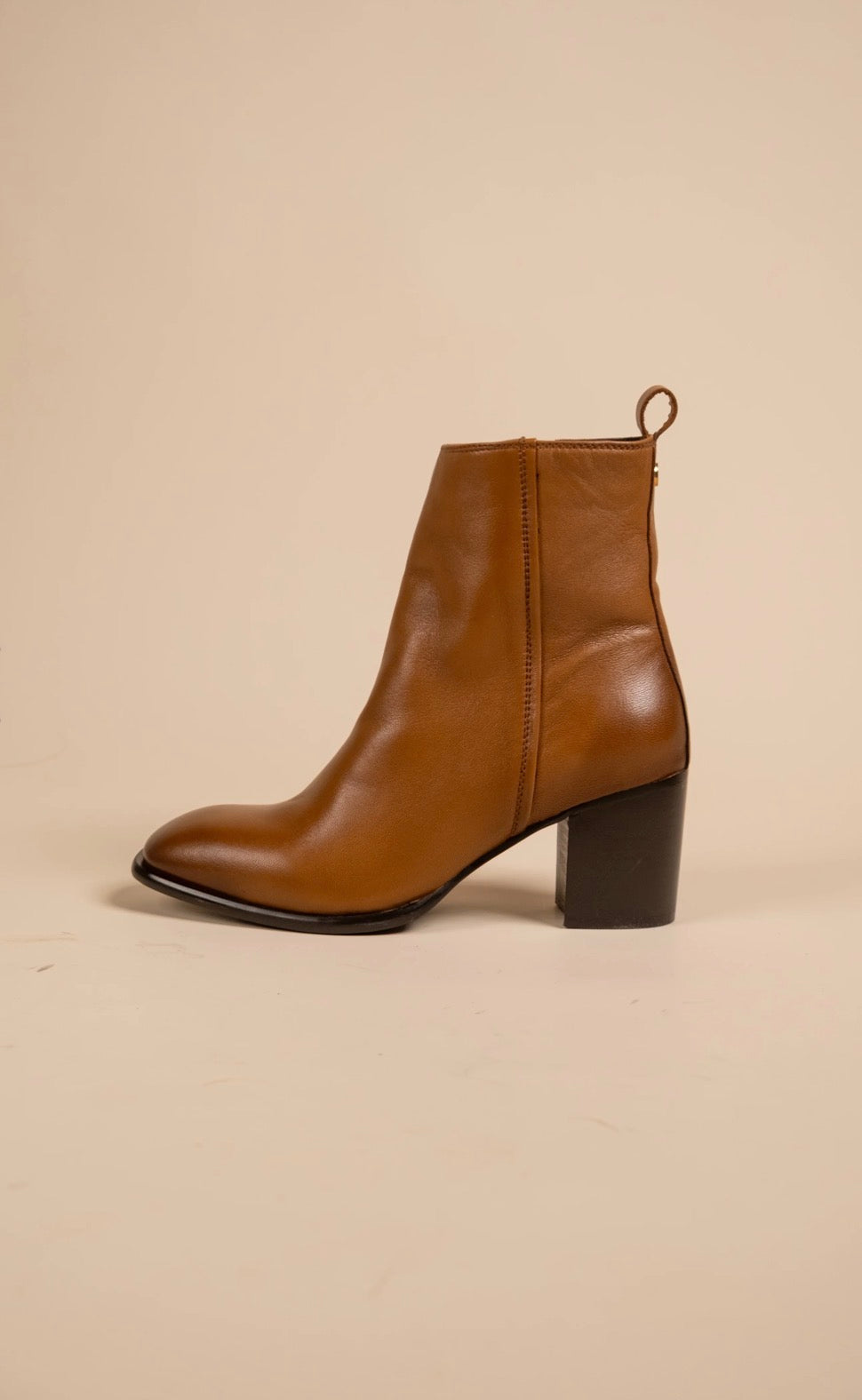 BLAZE Luxury Leather Winter Ankle Block Heel Boots