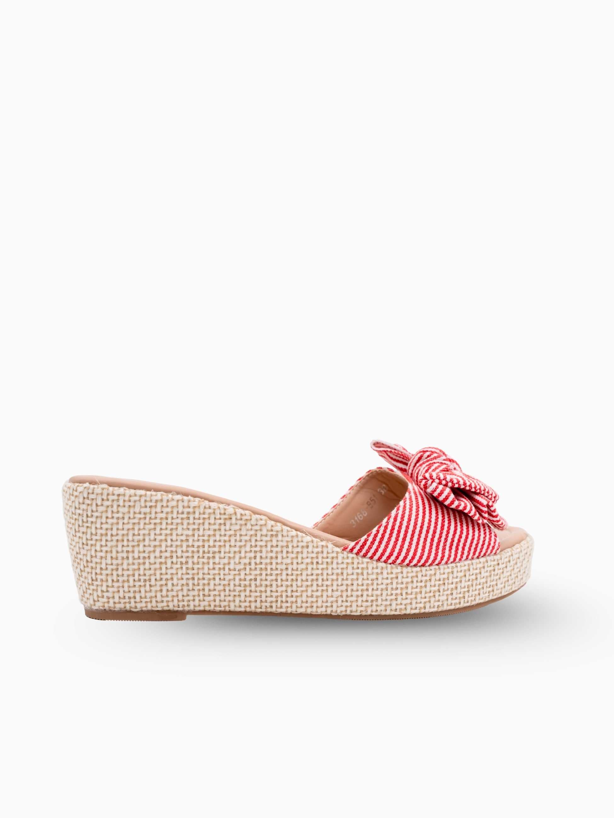 Emma Knot Bow Wedge Heels