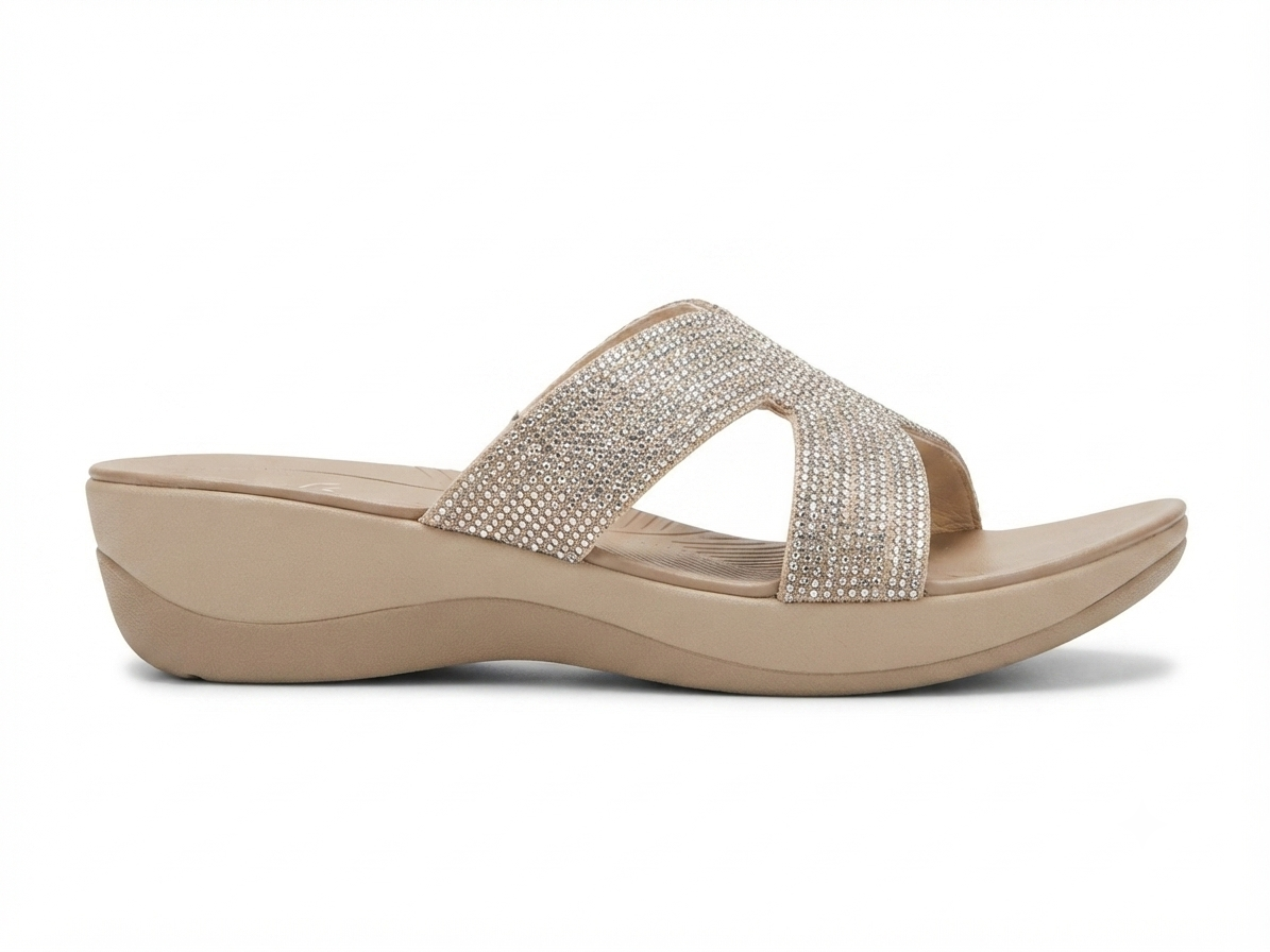Dakota Cushioned Bling Slippers