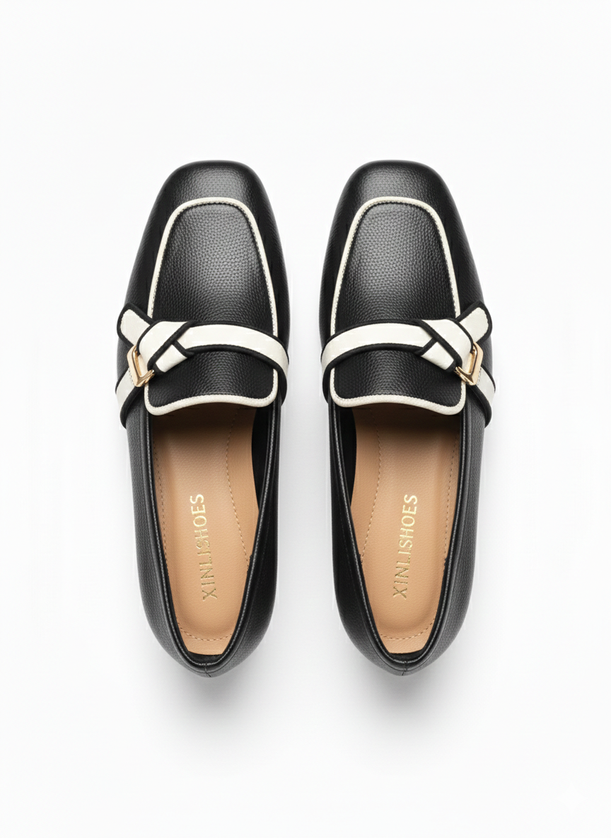 Belinda Premium Knotted Block Heel Loafers - The Heels India