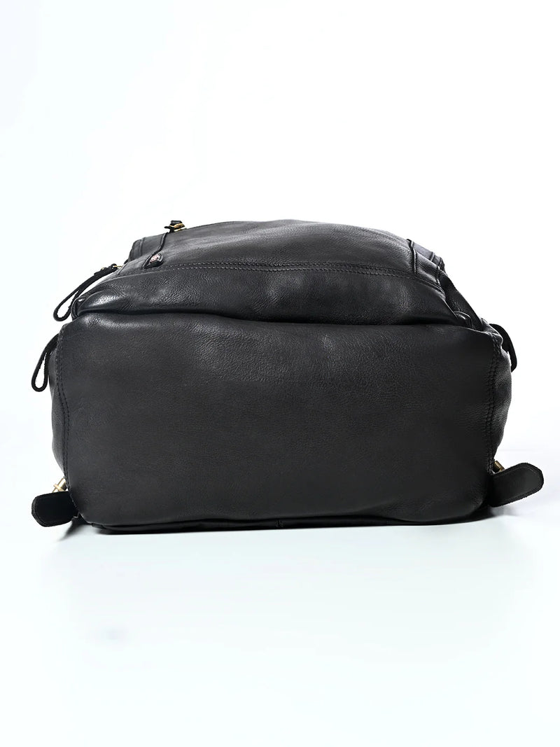 Aristo : Real Leather Black Backpack