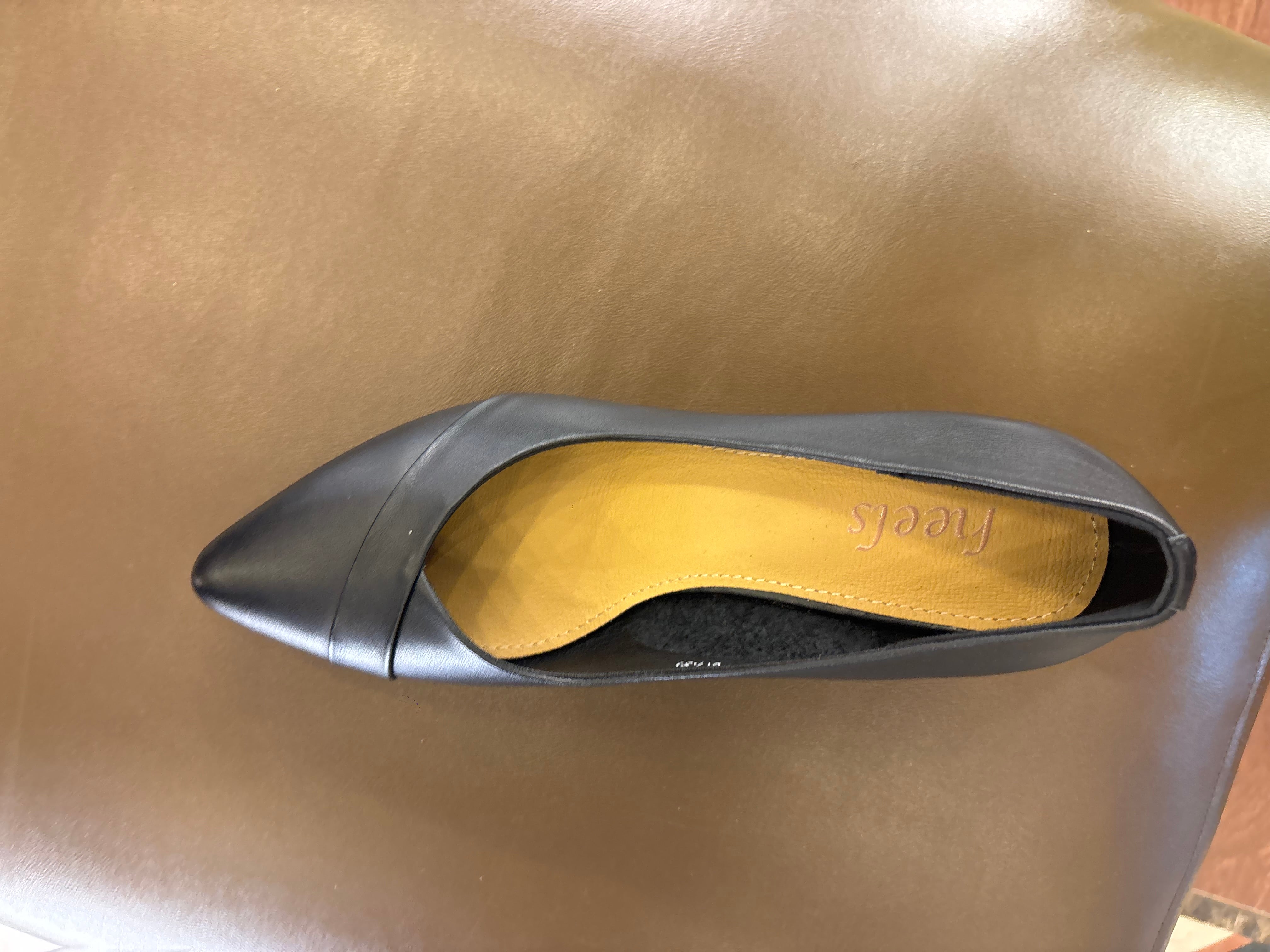 Alba Premium Leather Kitten Heel Stilettos