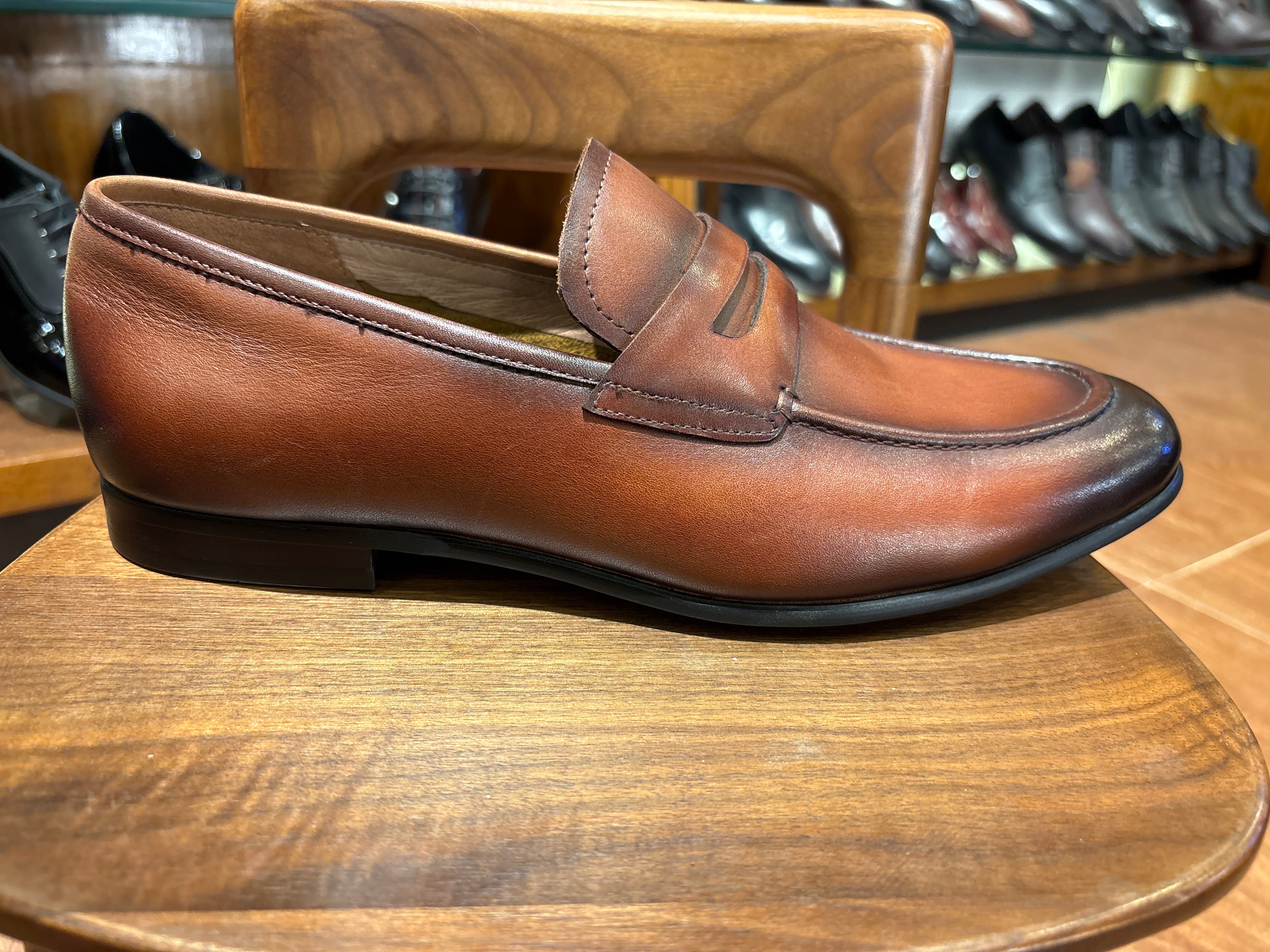 Kenny Premium Leather Penny Loafers Brown - The Heels India