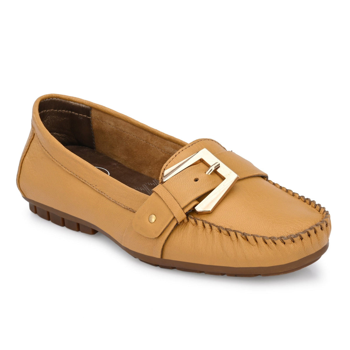 Kiya Buckled Leather Loafers