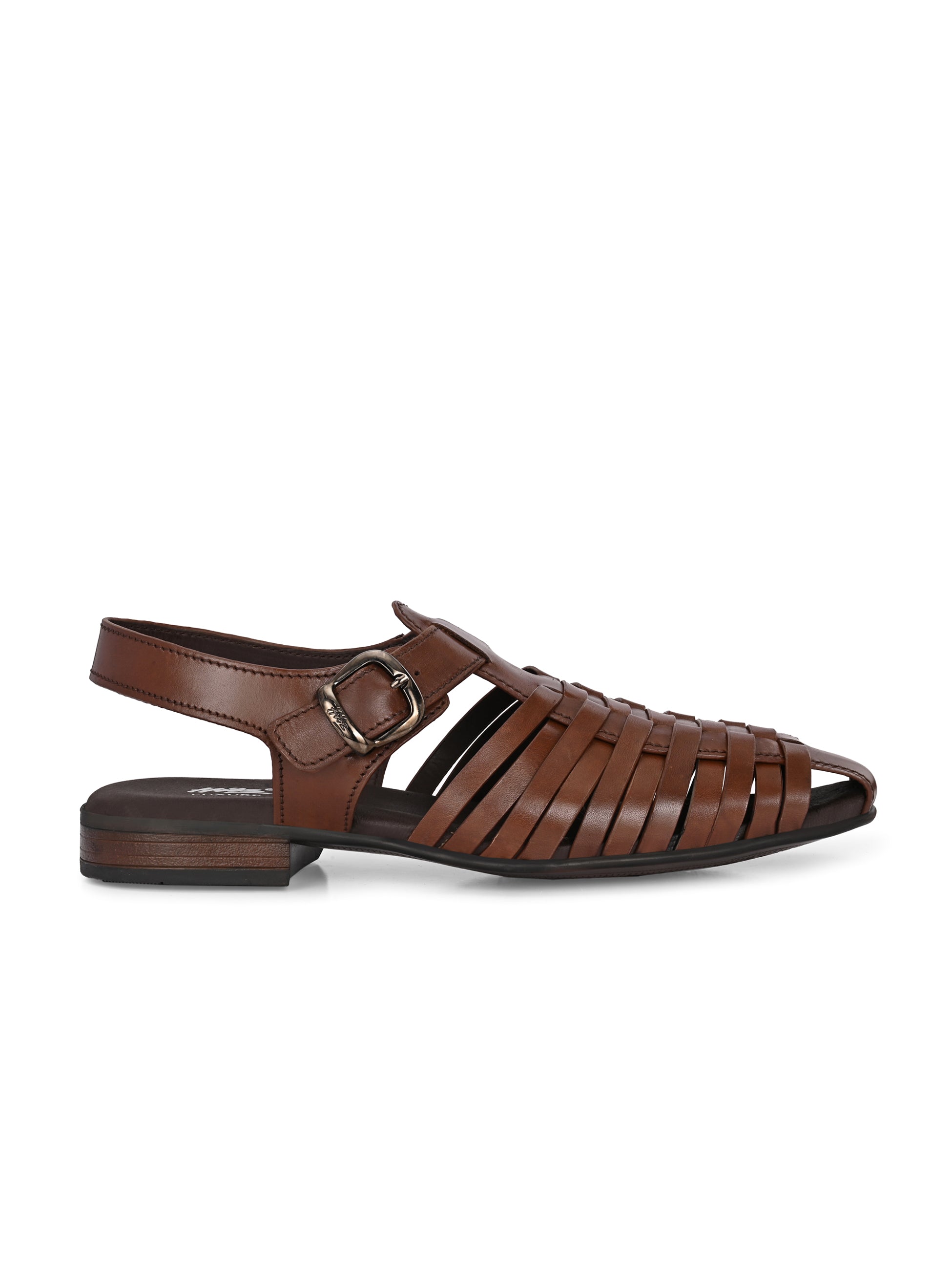 Ajrakh Strappy Leather Roman Sandals