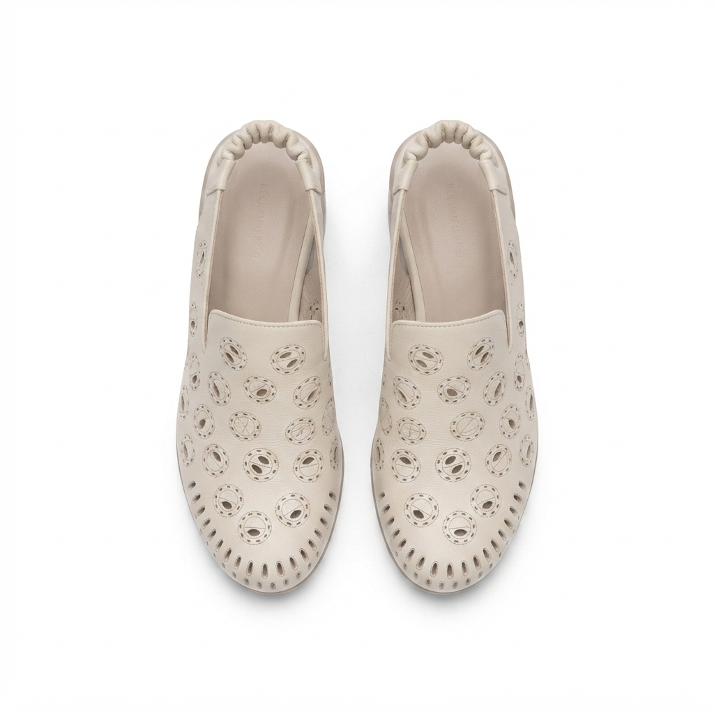 Sakina 2.0 Premium Leather Perforated Slingback Summer Sandals