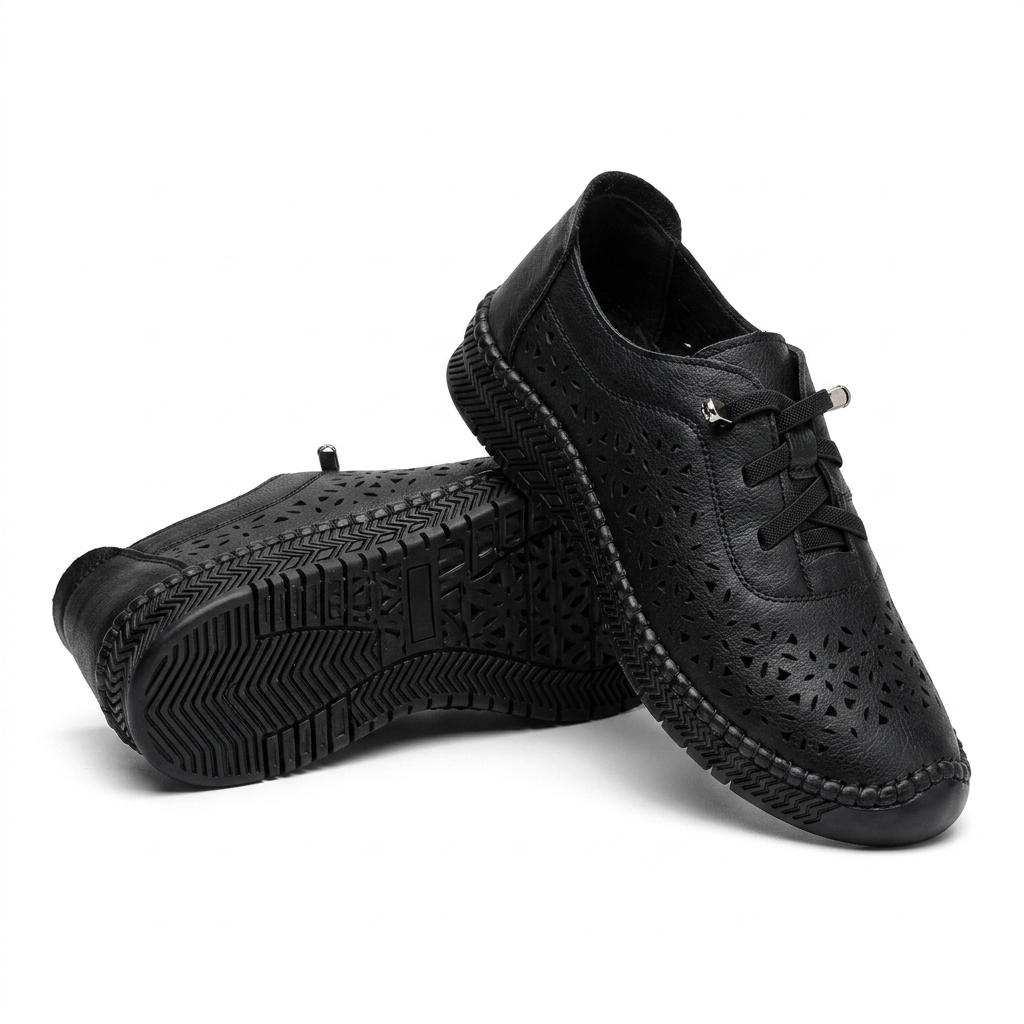 Toletti Casual Leather Perforated Everyday Sneakers