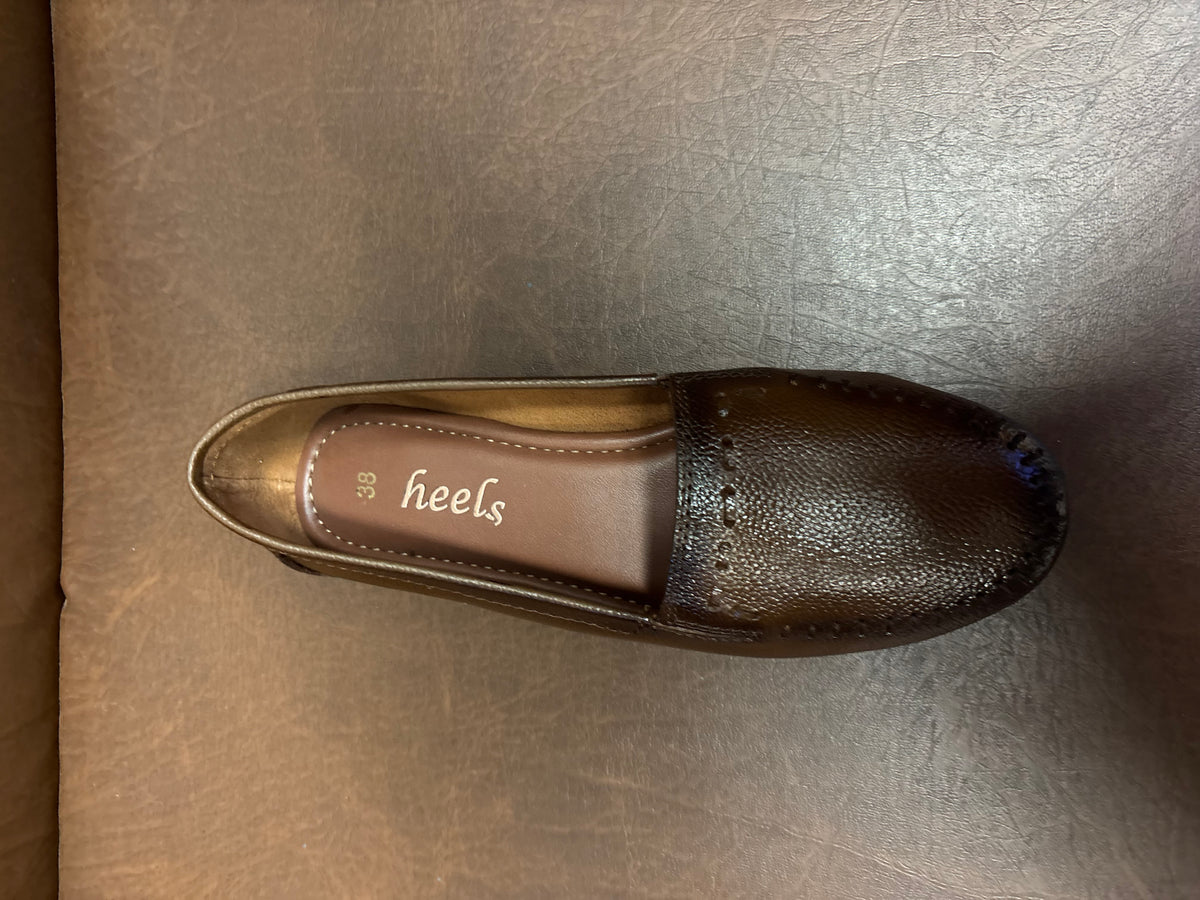 Lizzy 3.0 Leather Classic Ballerinas in Rust - The Heels India
