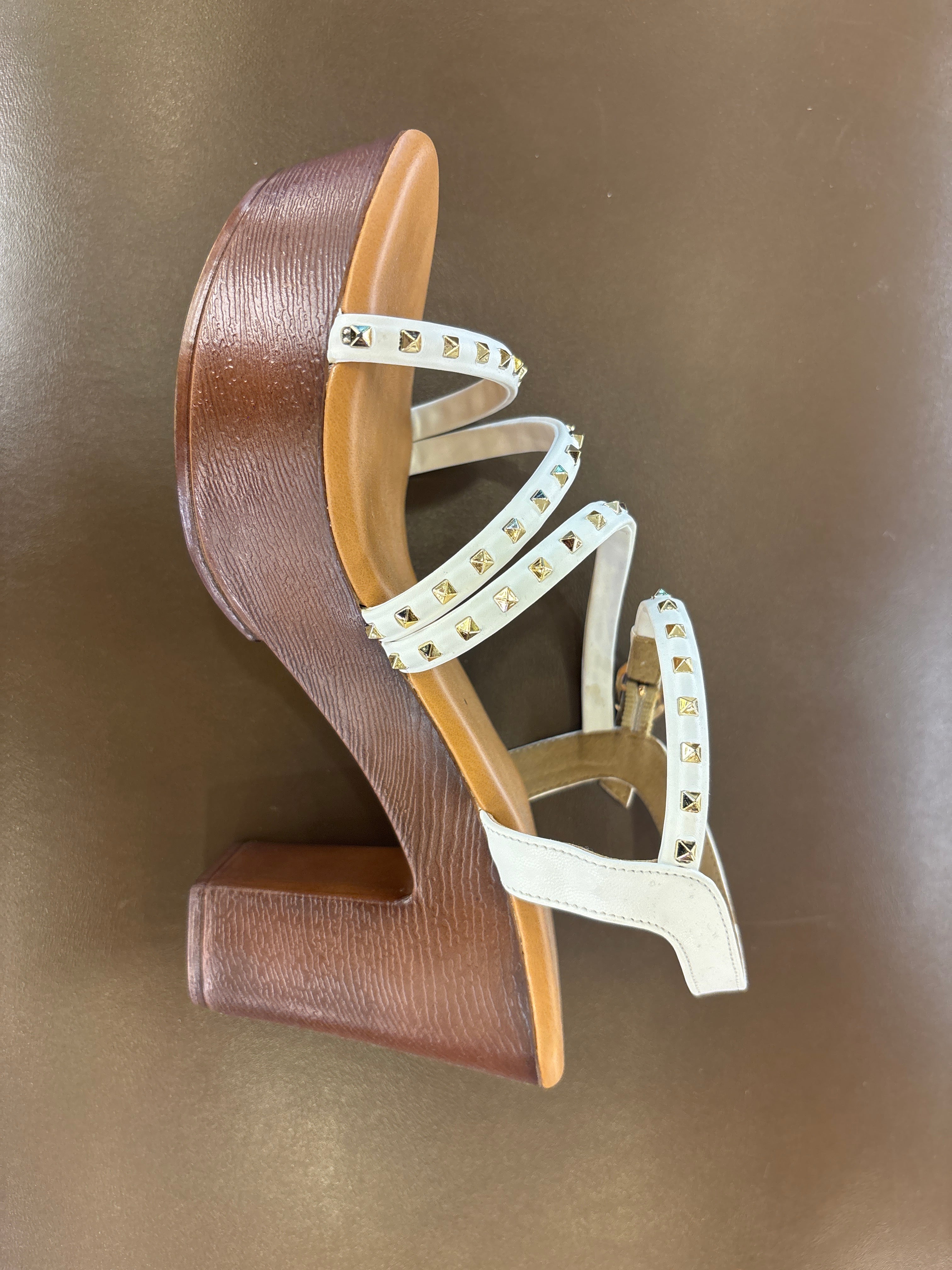 Brigette Studded Summer Platform Block Heel Sandals