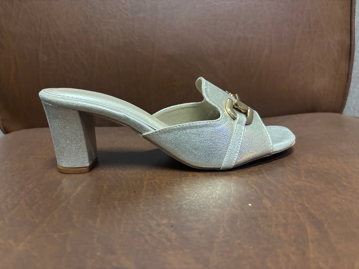 Kiara Slip On Block Heel Mules