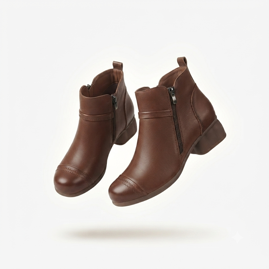 Hyde Leather Comfort Ankle Zip Boots
