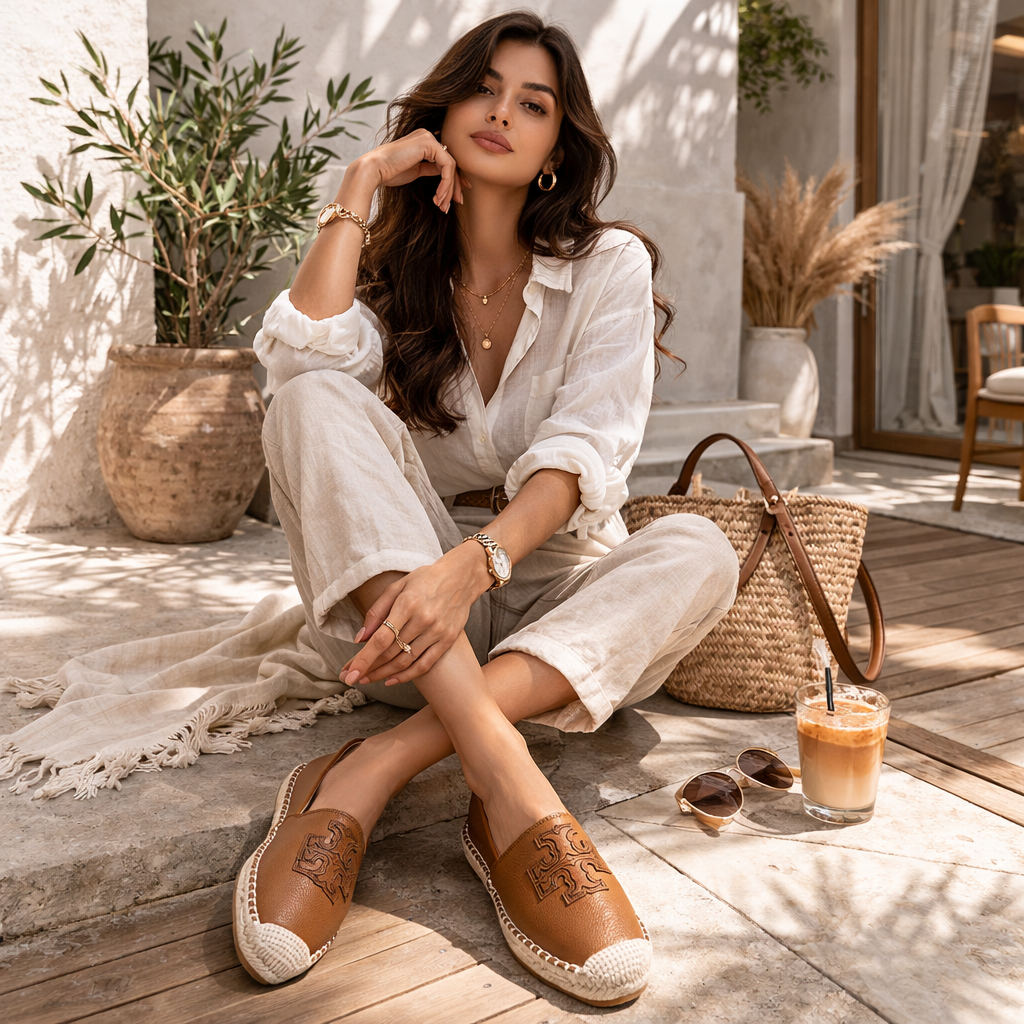 Zazu Cushioned Espadrille Slip On Loafers - The Heels India