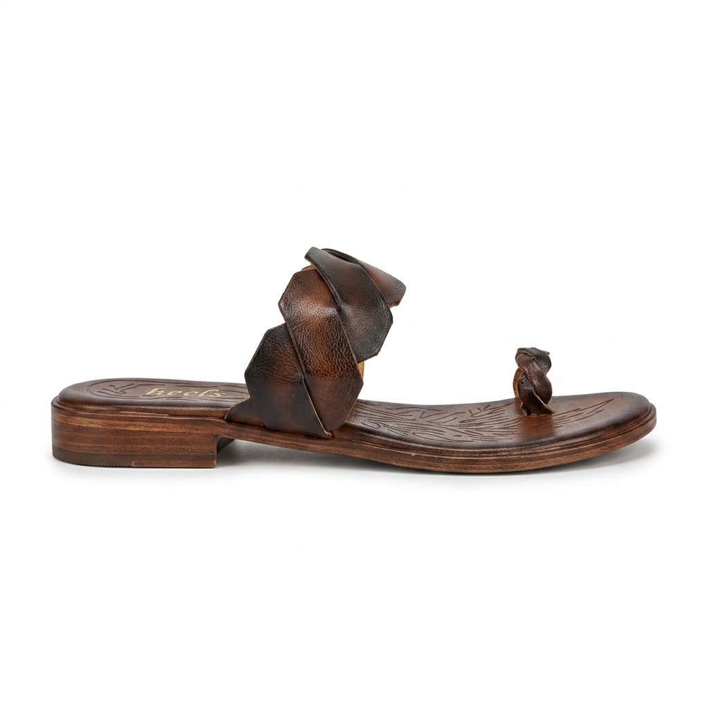 Darcy Leather Thumb Kohlapuri Slippers