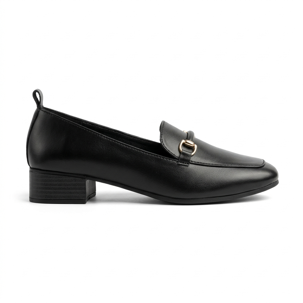 Paris Buckled Mid Heel Formal Loafers