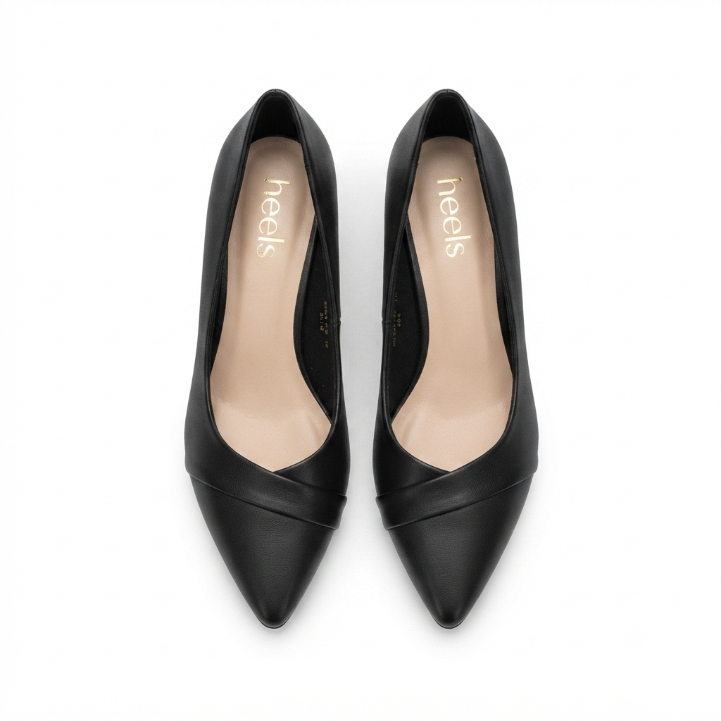 Alba Premium Leather Kitten Heel Stilettos