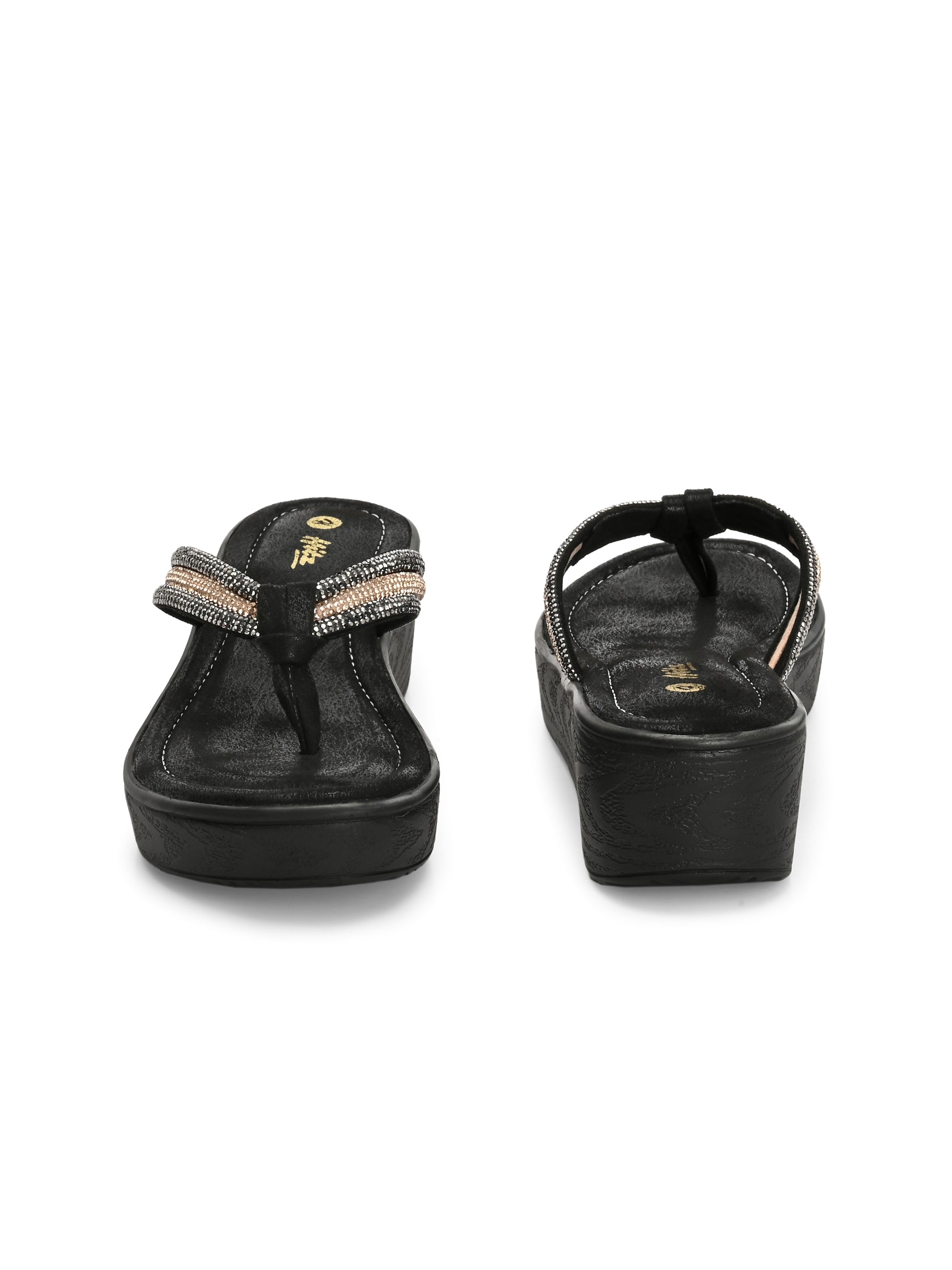Creselle Bling Wedge Slippers