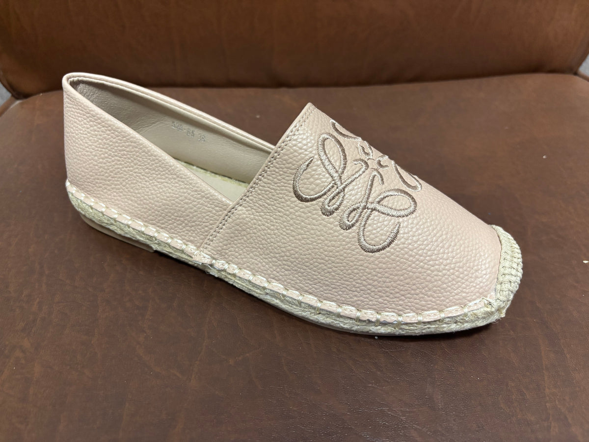 Mensho Cushioned Espadrille Slip On Loafers in Pink - The Heels India