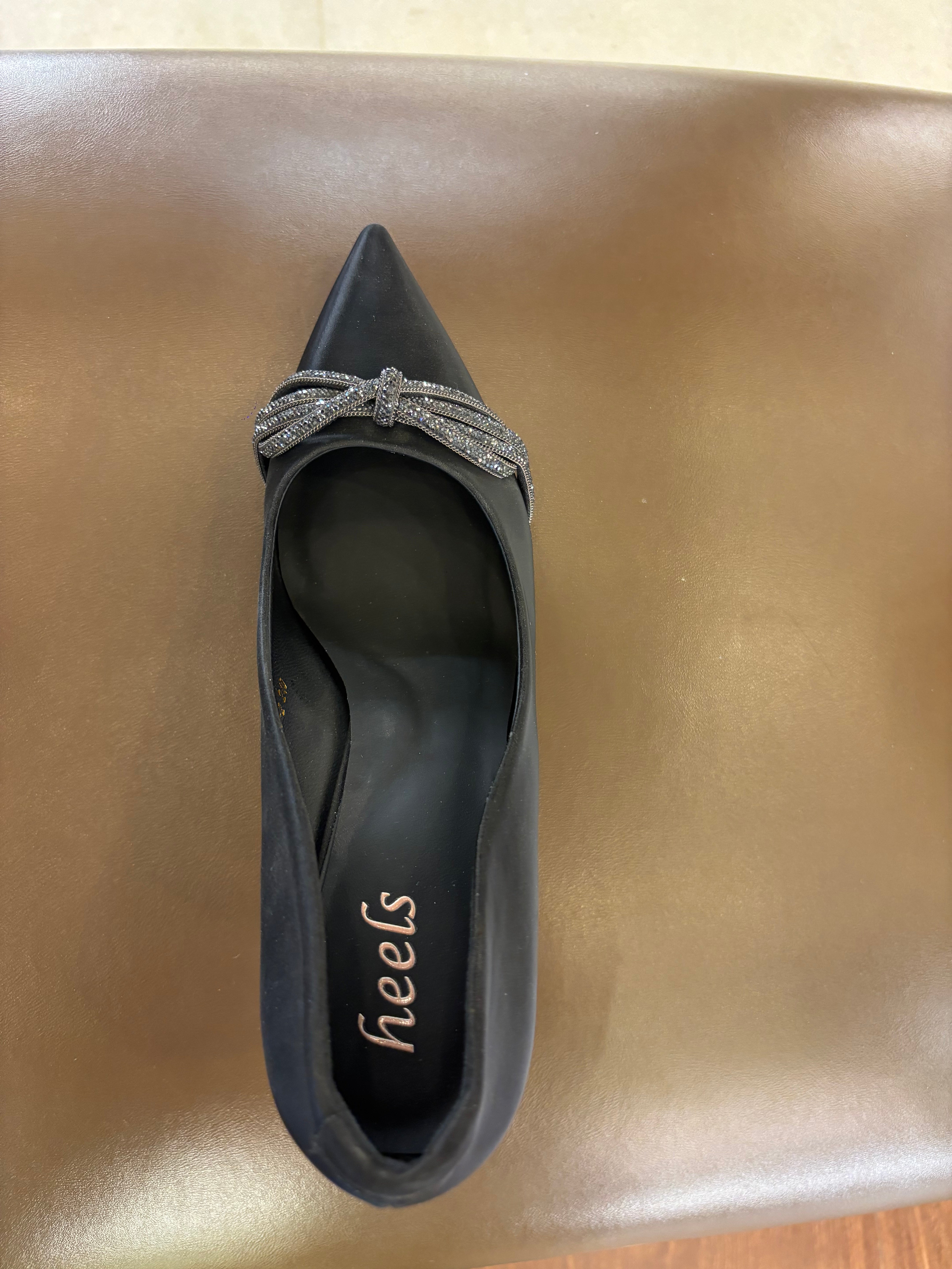 Iris Premium Pointed Bling Pencil Heel Stilettos