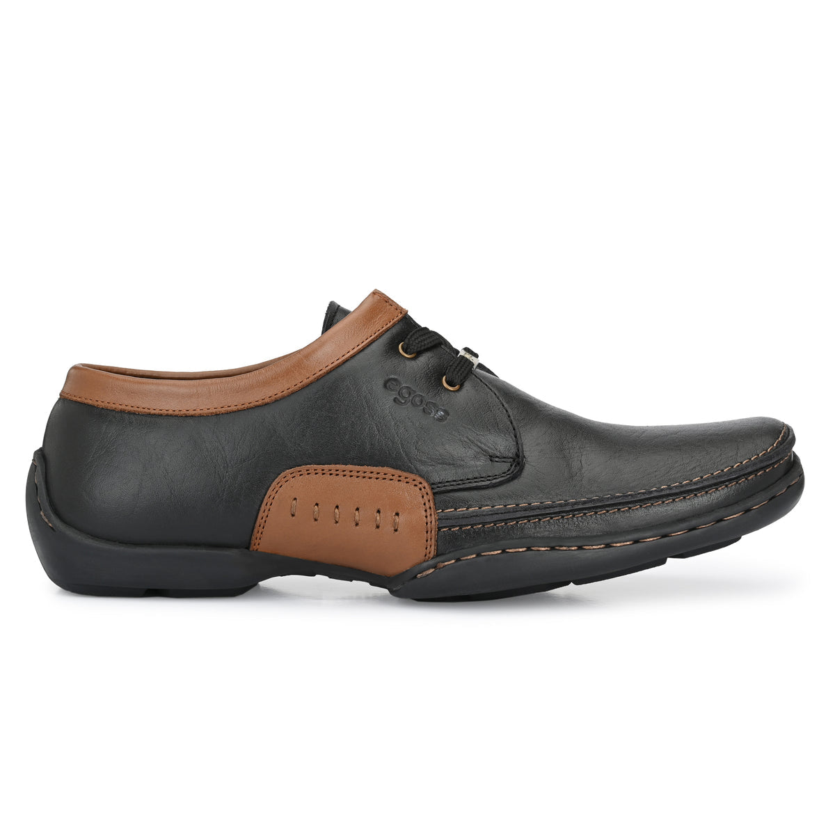 Isakov Leather Casual Stitched Derby Shoes
