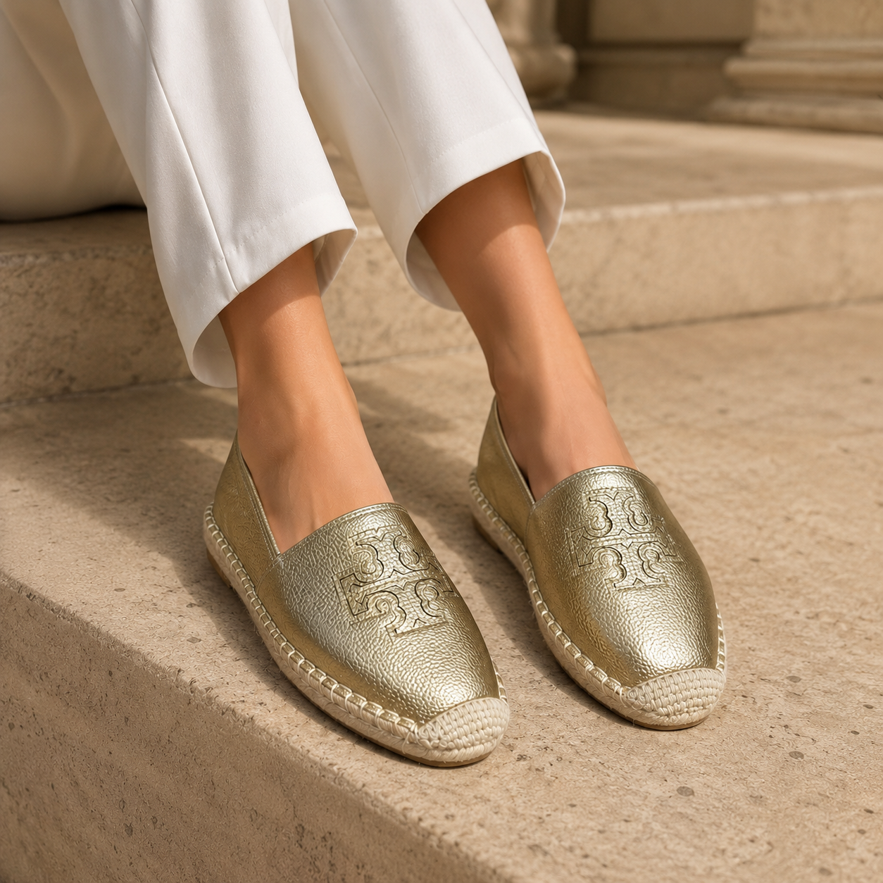 Zazu Cushioned Espadrille Slip On Loafers