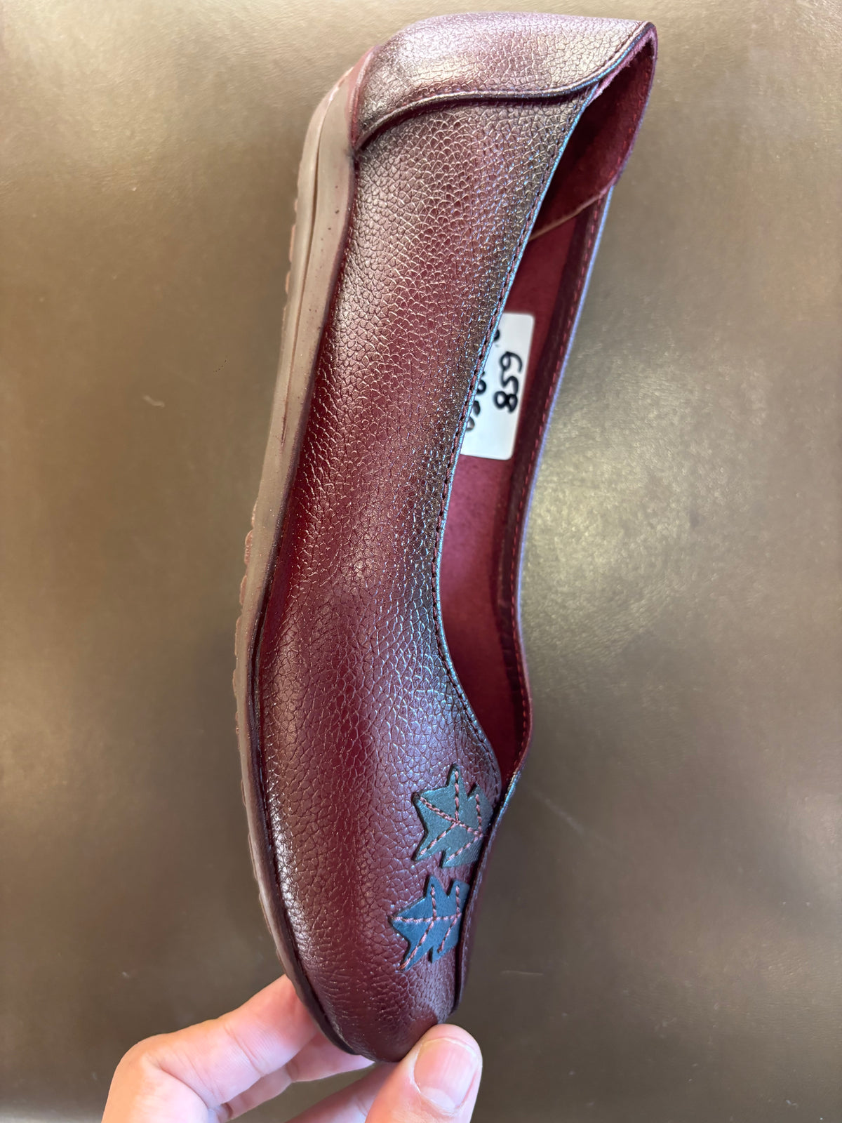 Maple Flora Leather Ballerinas
