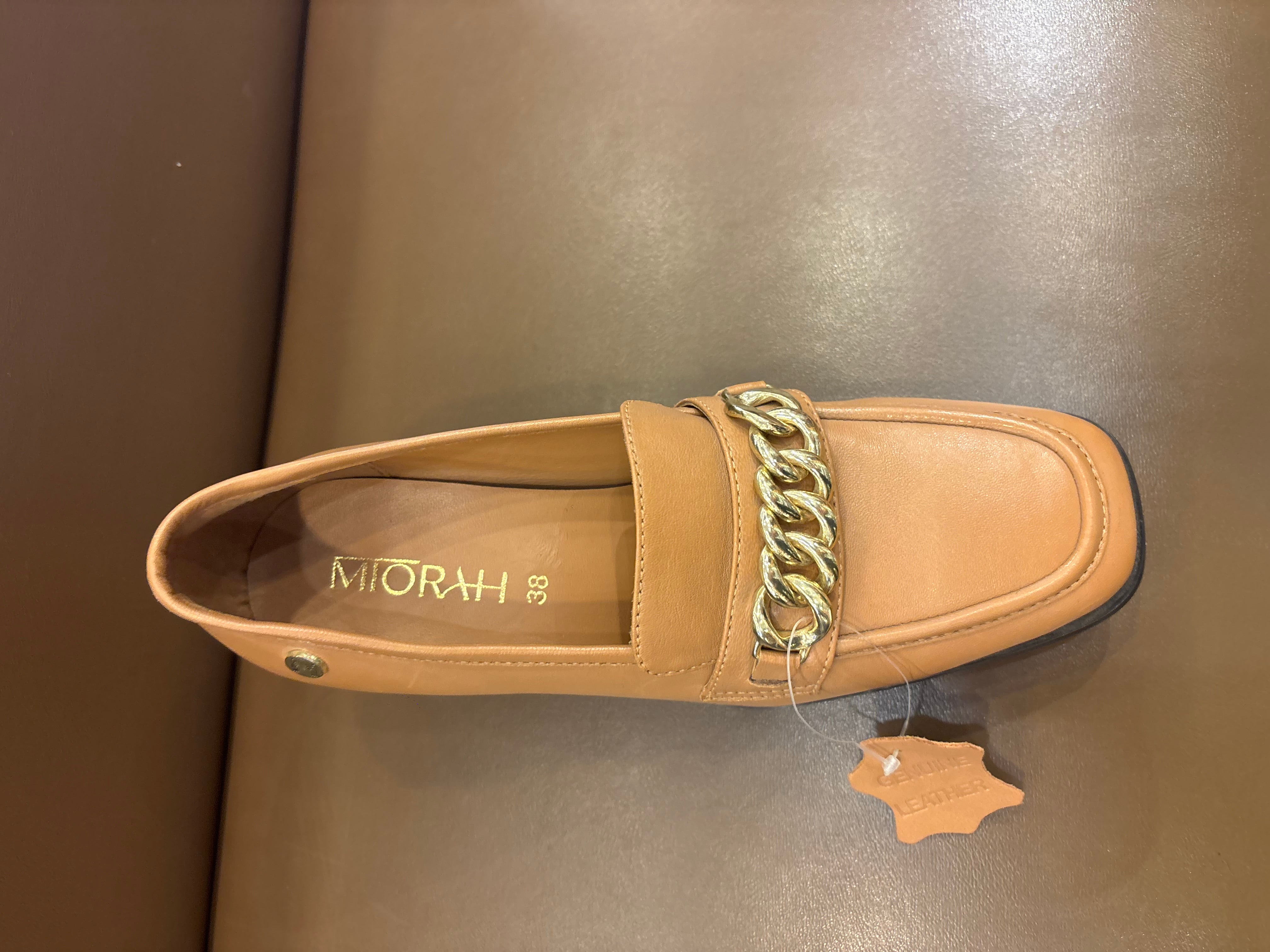 CHIC Premium Leather Block Heel Loafers