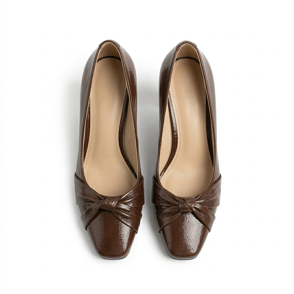 Evoria Premium Swirl Square Toe Block Heels